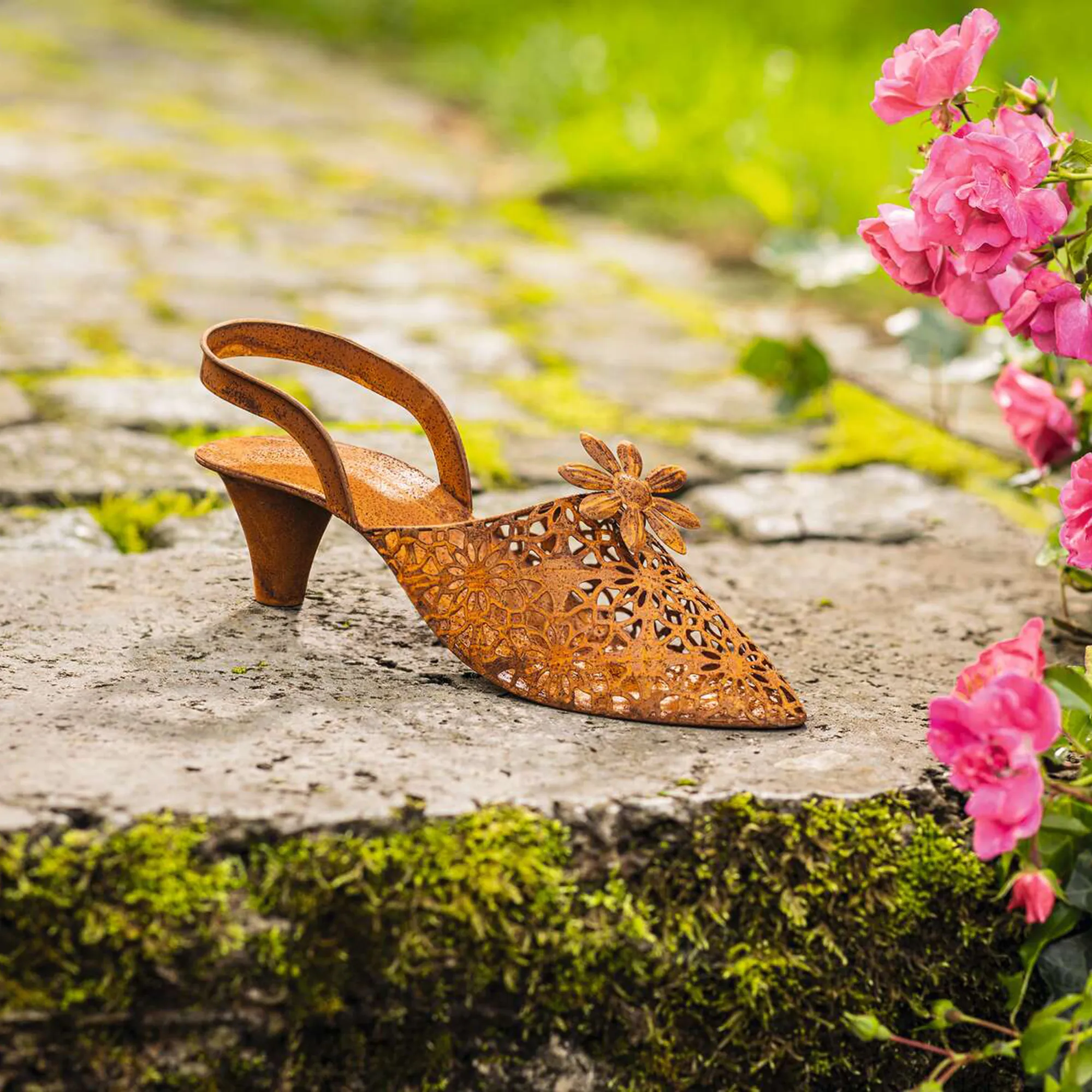 Dekoschuh "Flowers"  im Frank Flechtwaren Online Shop kaufen