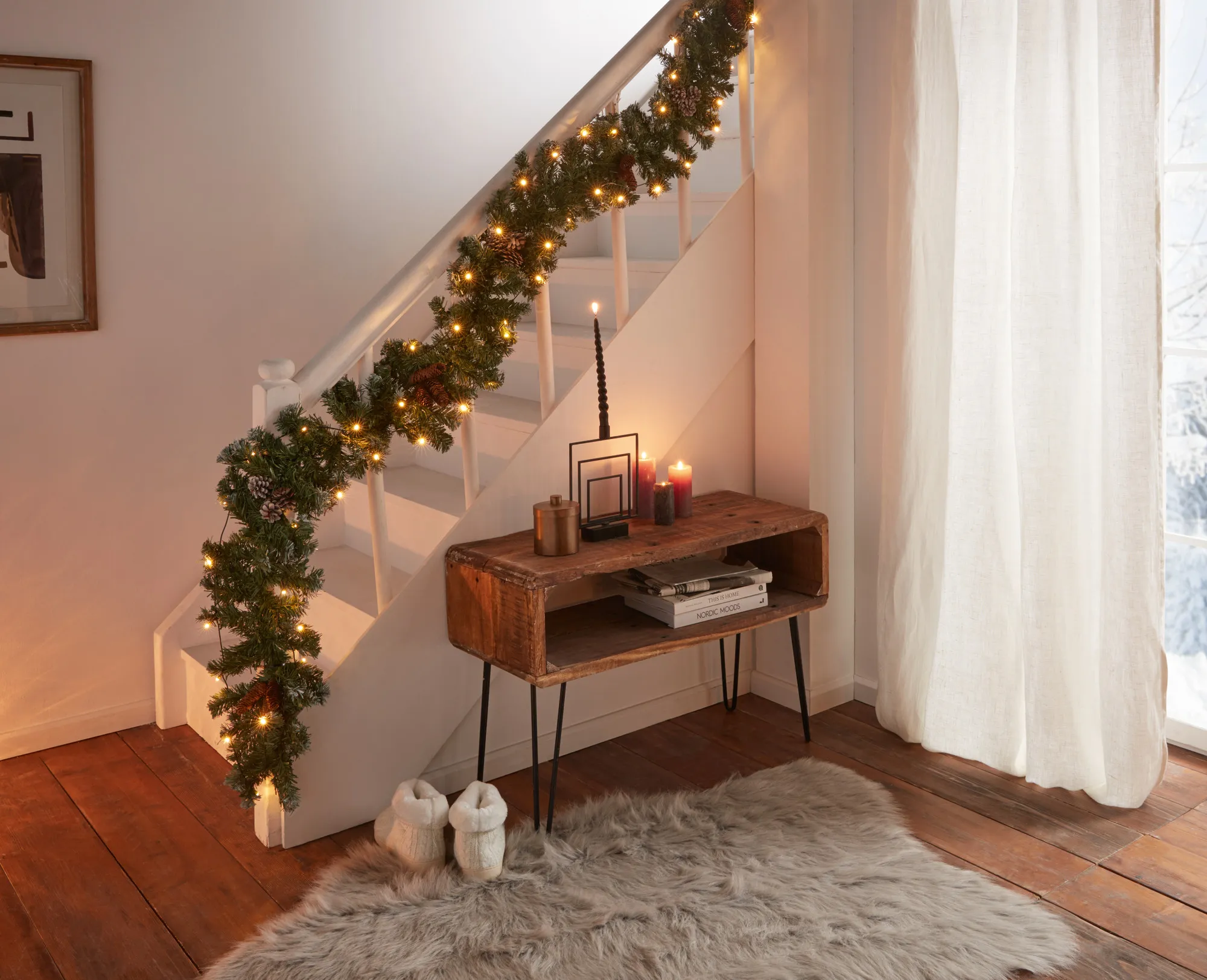 LED-Tannengirlande "Winterwald"  im Frank Flechtwaren Online Shop für Tischlein deck dich kaufen