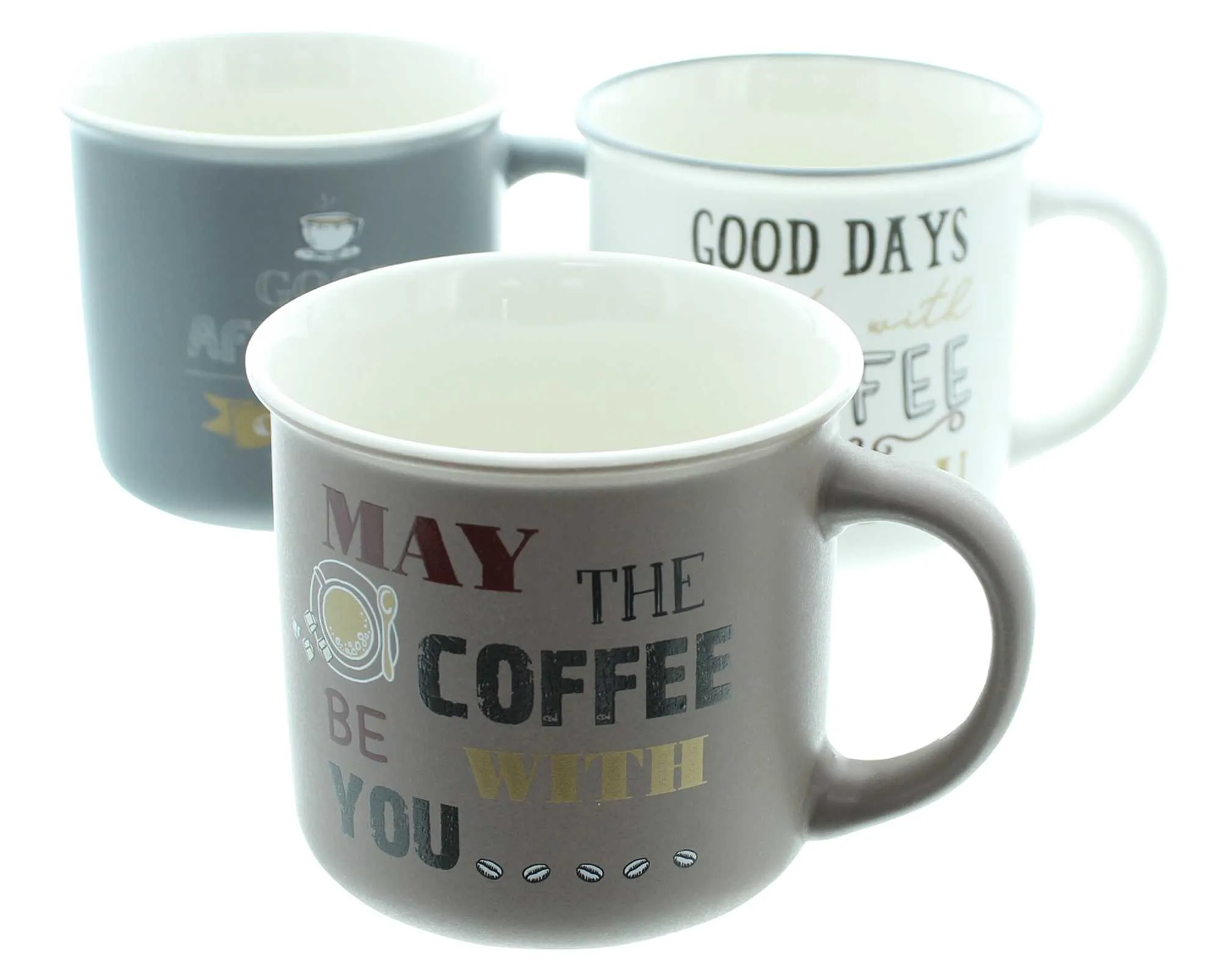 Tasse "Coffee", 3er Set  im Frank Flechtwaren Online Shop für Geschenke-Tipps kaufen