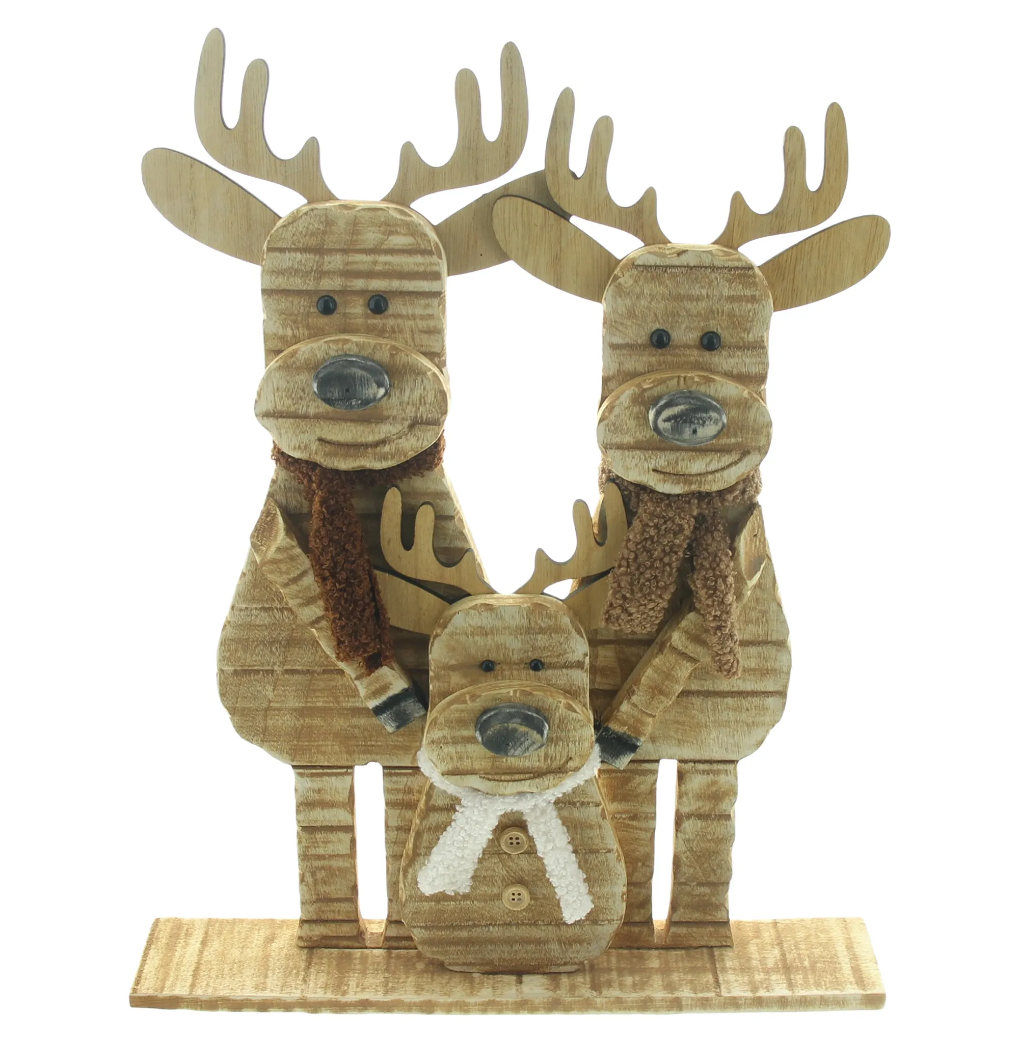 Weihnachtsdeko "Rentier-Trio"  im Frank Flechtwaren Online Shop für Weihnachtliche Dekofiguren kaufen