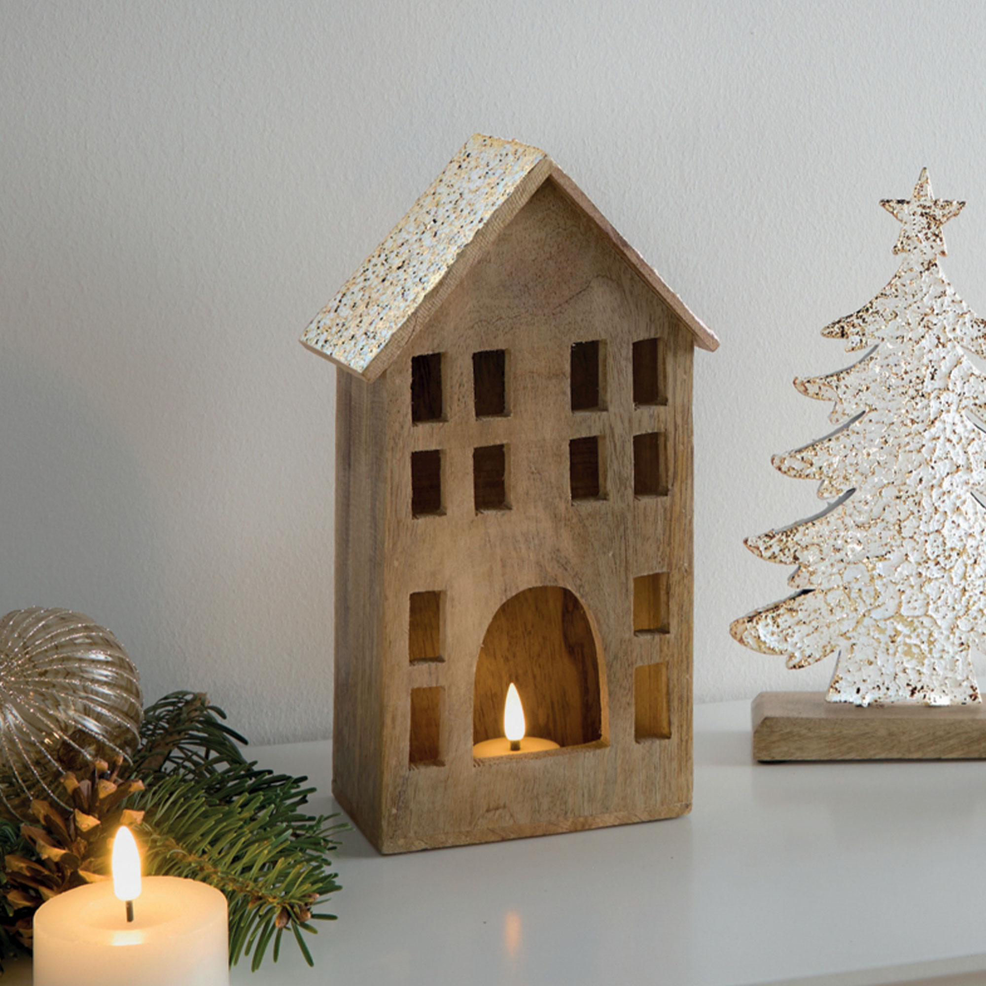 Deko-Häuschen "Snowy"  im Frank Flechtwaren Online Shop kaufen