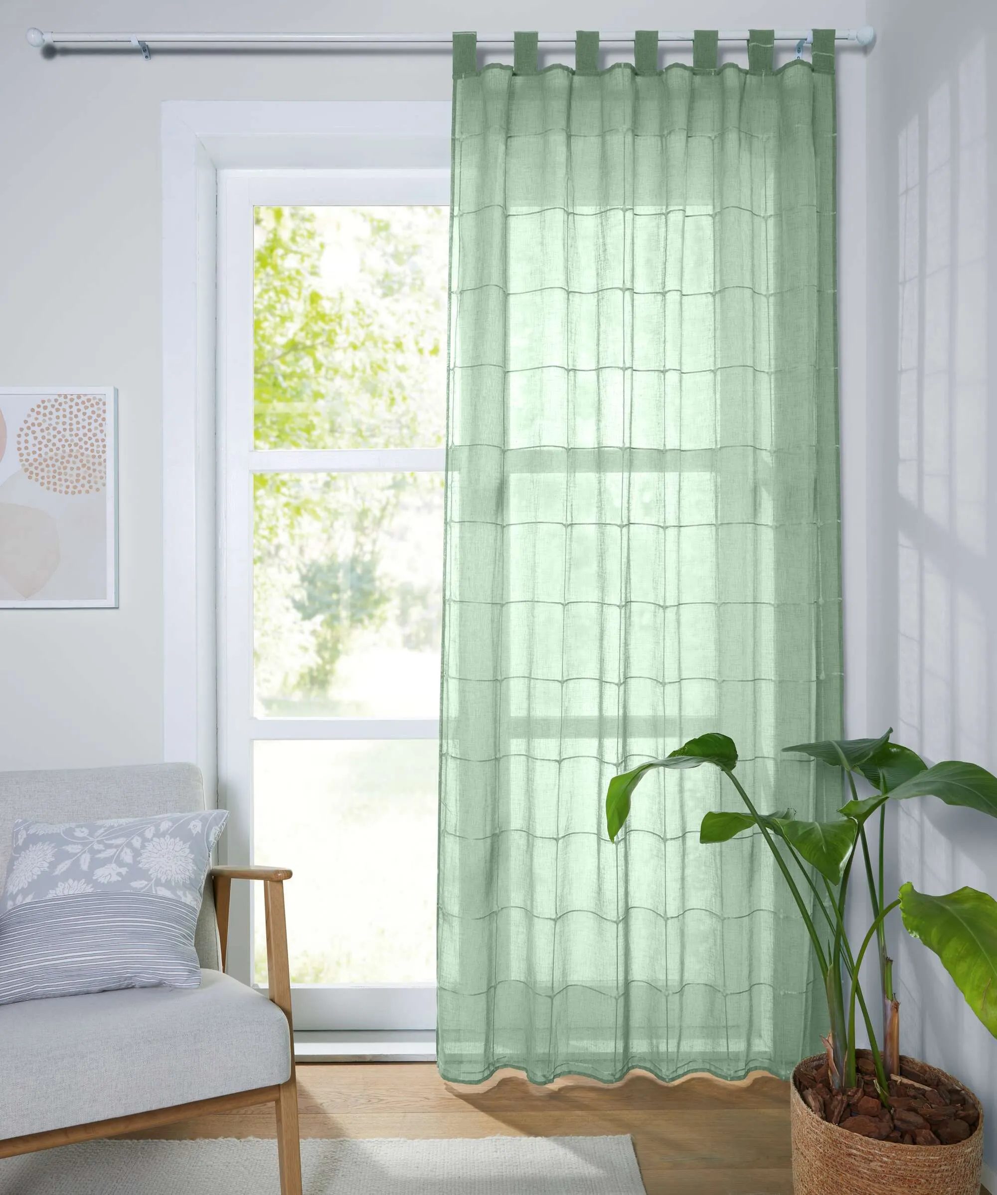 Vorhang "Green Square"  im Frank Flechtwaren Online Shop für Fenstervorhänge kaufen