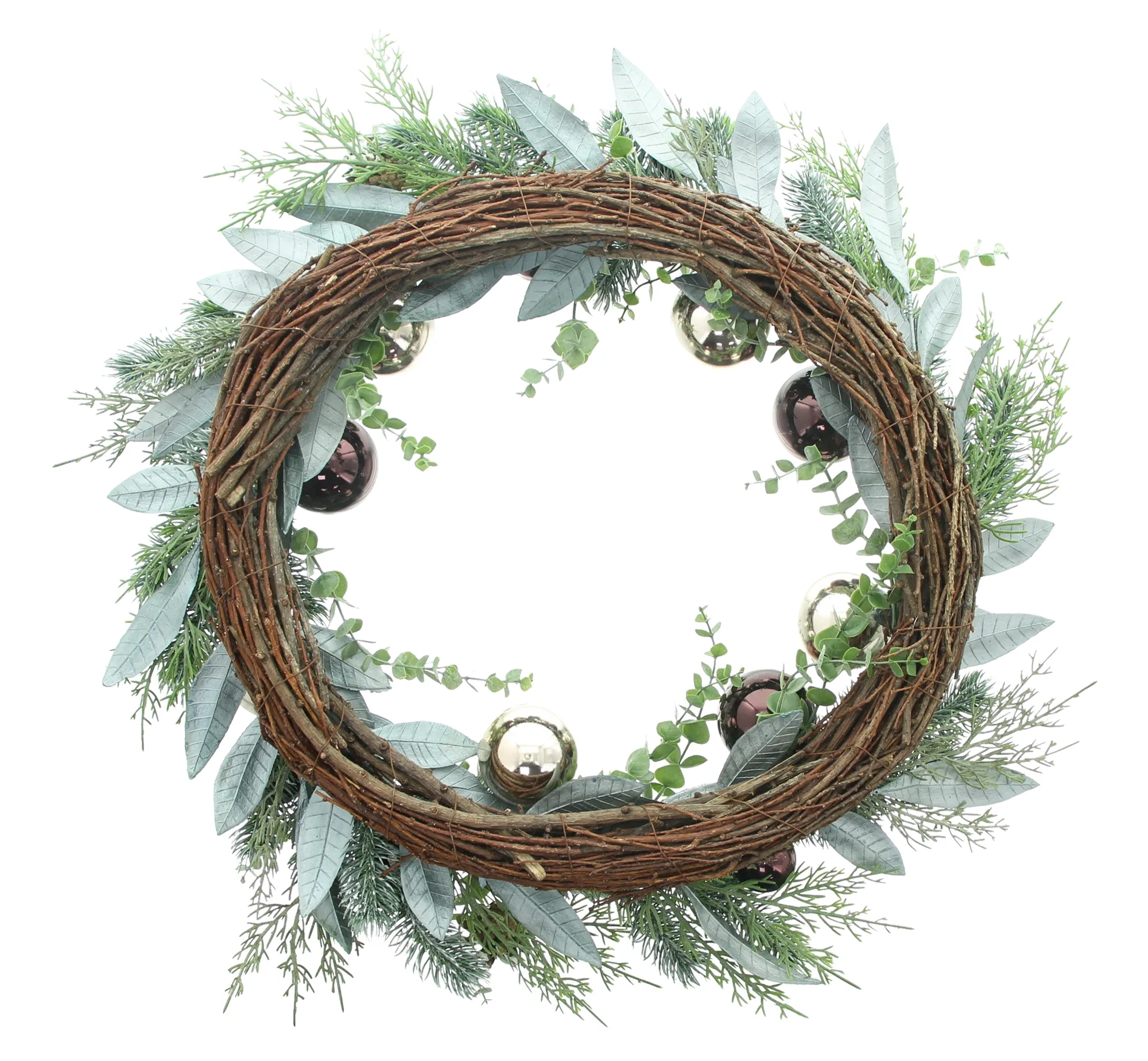 Kranz "Glanzkugeln"  im Frank Flechtwaren Online Shop für Weihnachtliches Chalet kaufen