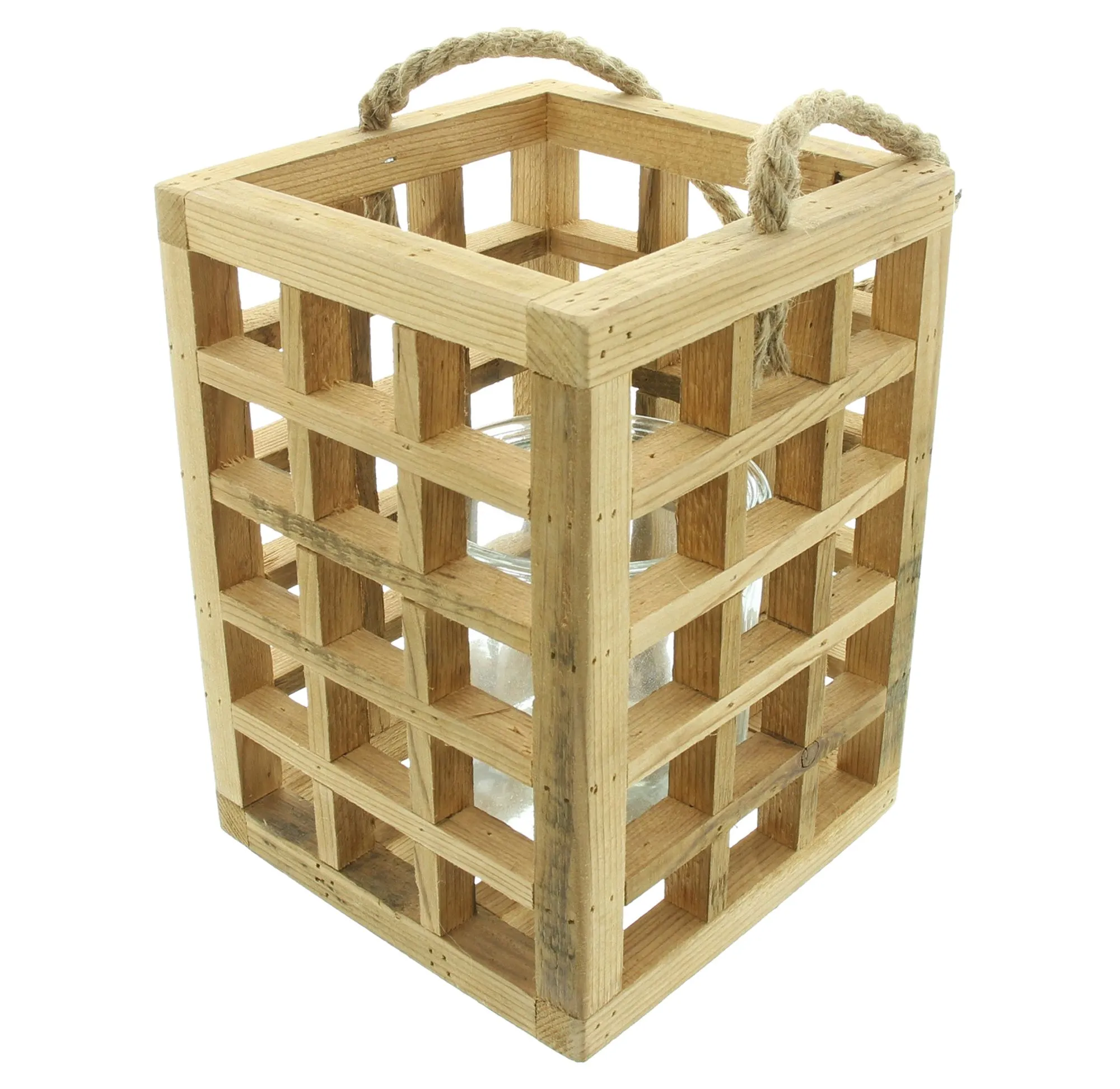Windlicht "Wood"  im Frank Flechtwaren Online Shop für Nordischer Winter kaufen