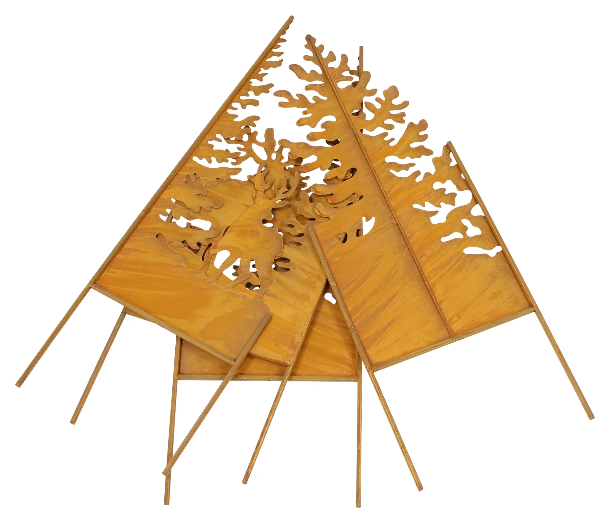 Stecker "Waldtiere", 4tlg.  im Frank Flechtwaren Online Shop für Weihnachtliche Gartenstecker kaufen