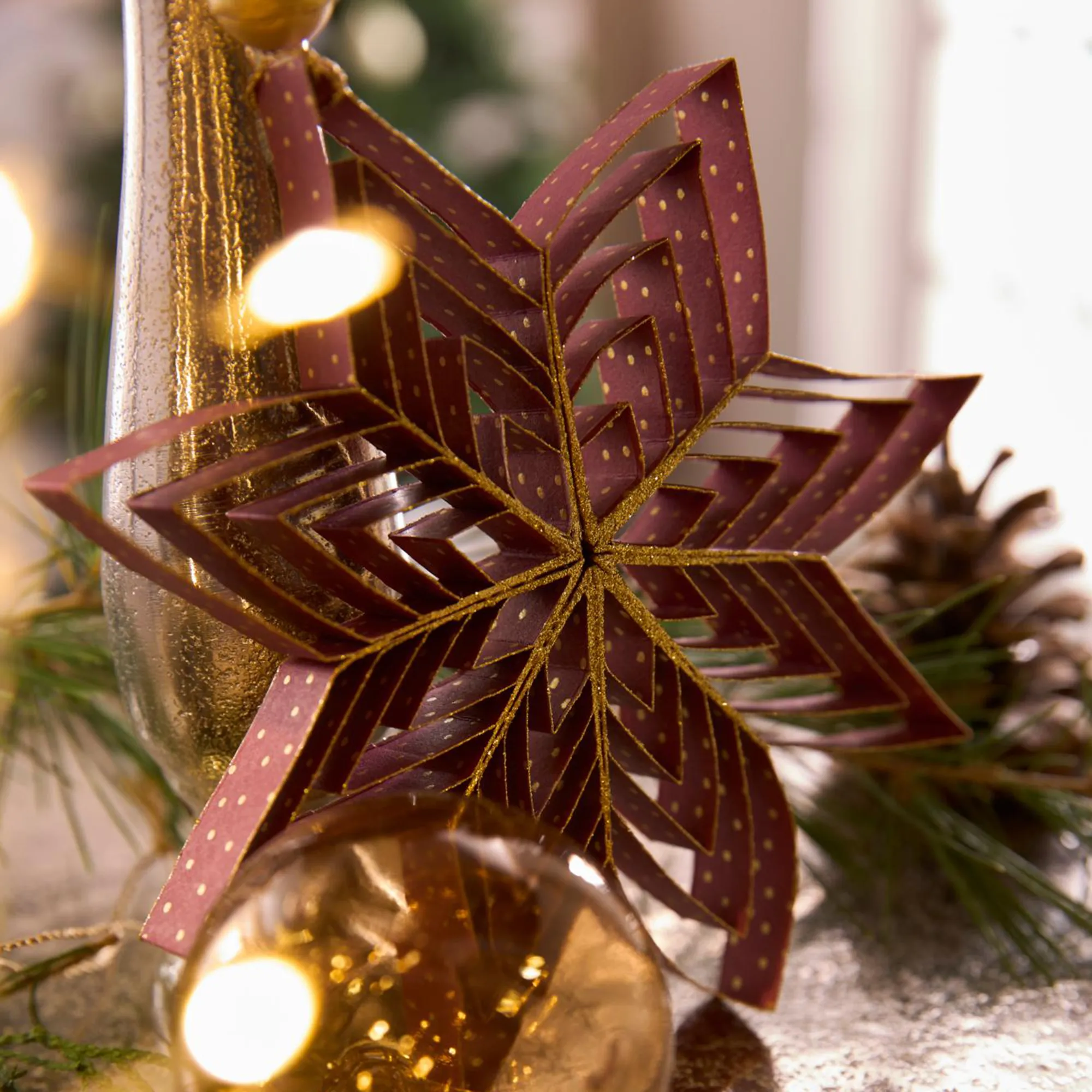 Deko-Hänger "Weihnachtsstern", 5er Set  im Frank Flechtwaren Online Shop für Dekohänger  kaufen