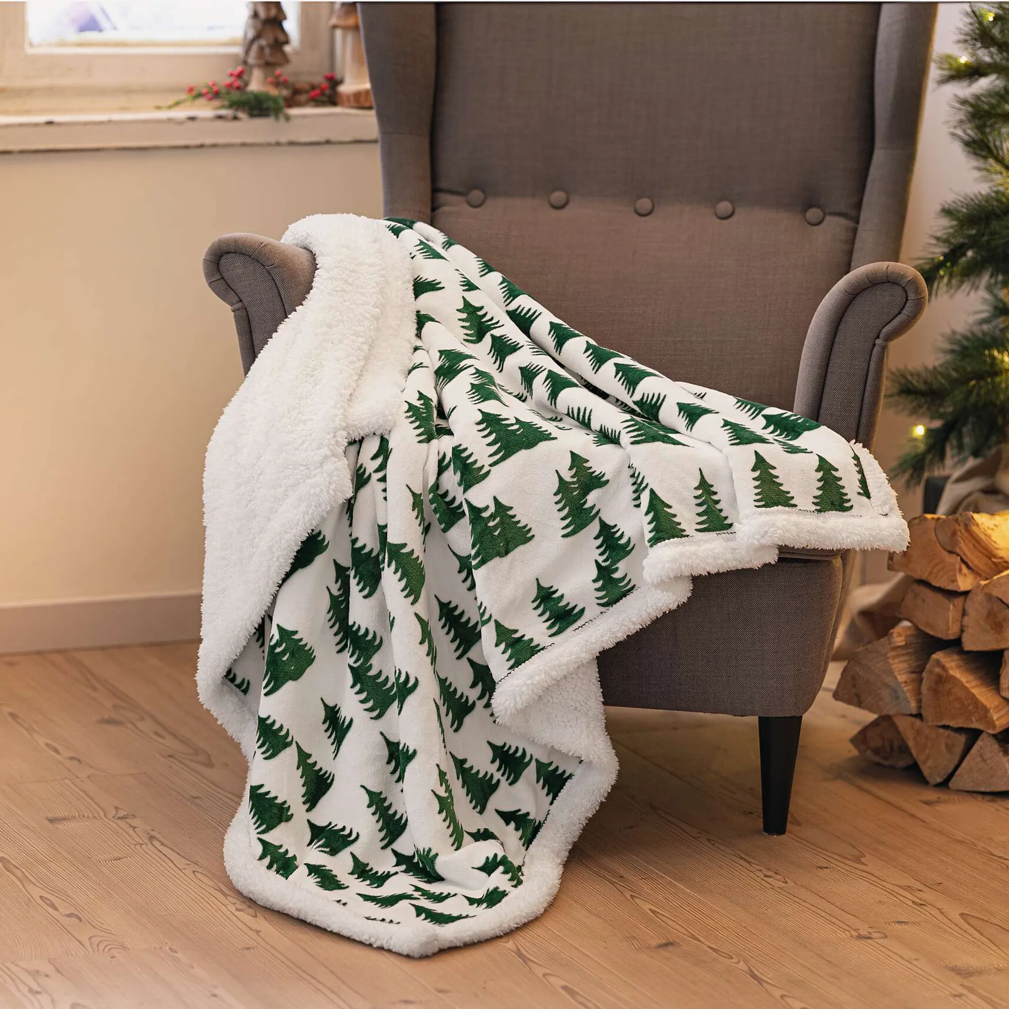 Kuscheldecke "Tannenwald"  im Frank Flechtwaren Online Shop kaufen