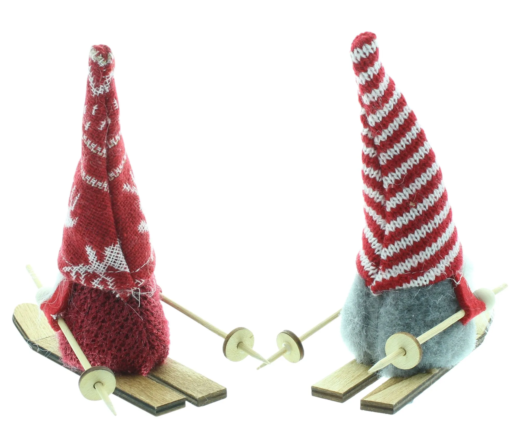 Wichtel "Ski-Tour", 2er Set  im Frank Flechtwaren Online Shop für Weihnachtliche Dekofiguren kaufen