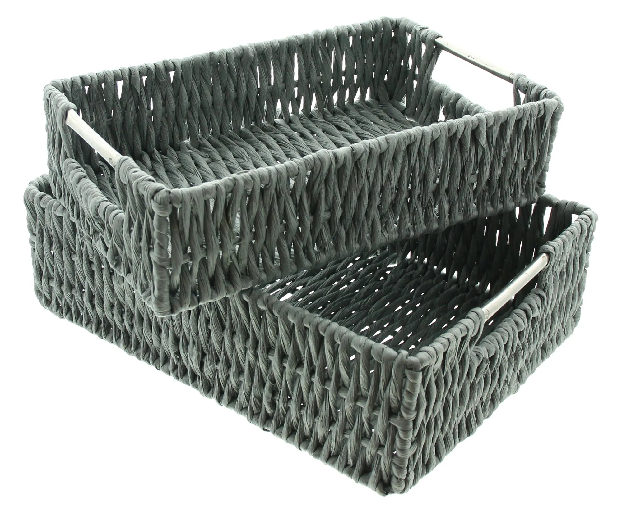 Schale "Grau", 2er Set  im Frank Flechtwaren Online Shop für Korbtabletts kaufen