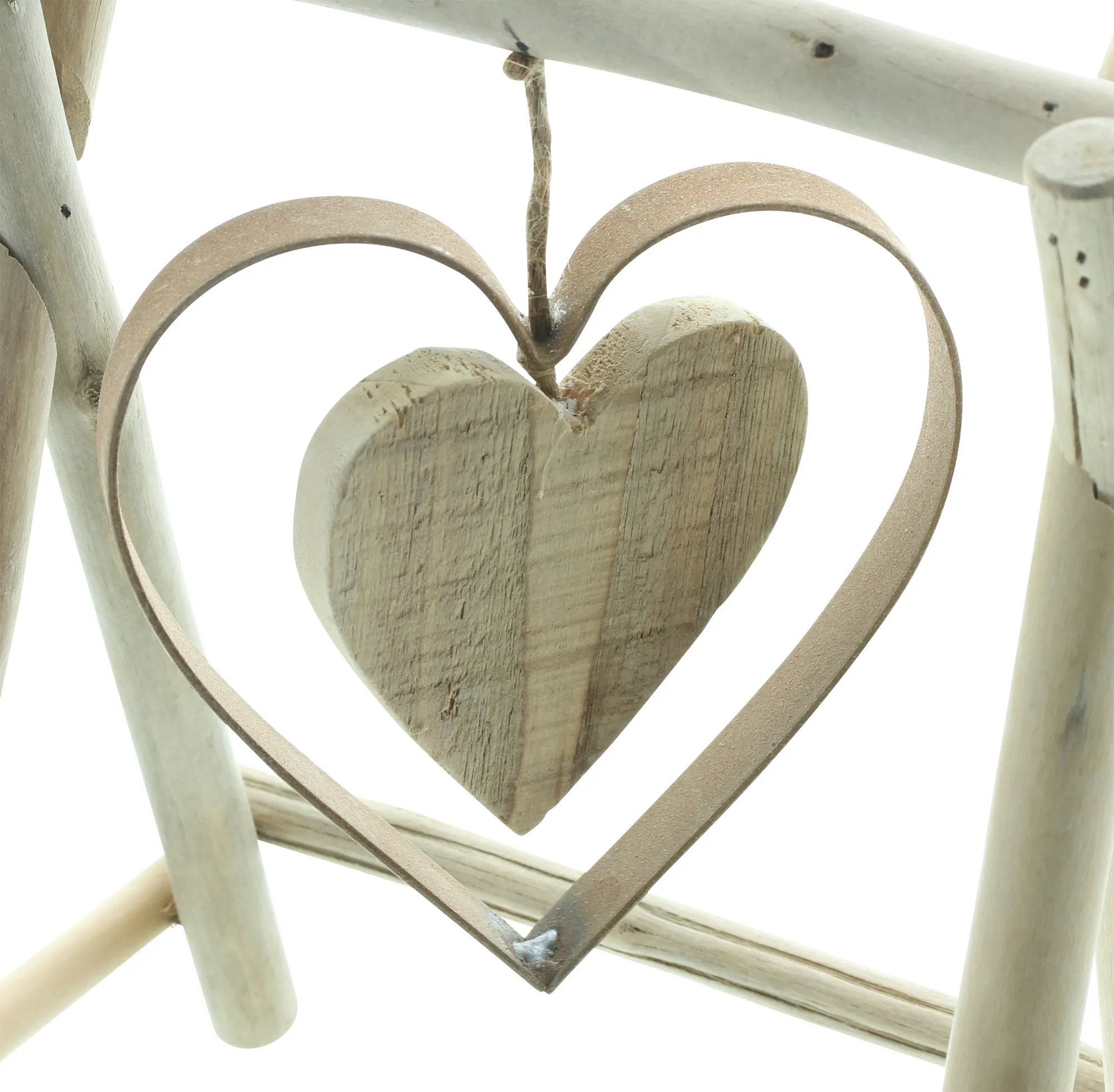 Holzdeko "Swinging Heart"  im Frank Flechtwaren Online Shop für Hüttengaudi kaufen