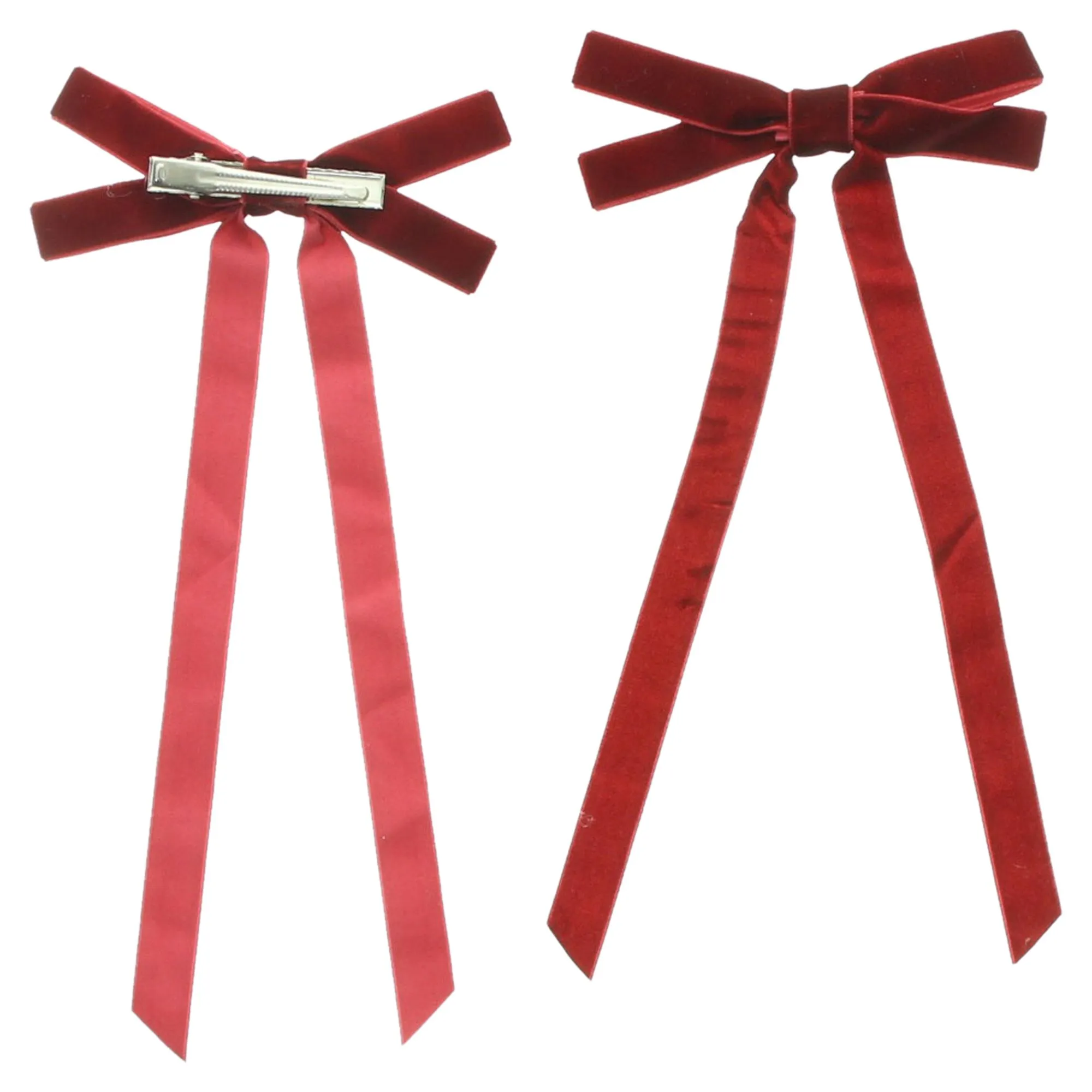 Schleifen-Clip "Deep Red", 12er Set  im Frank Flechtwaren Online Shop für Christbaumhänger kaufen