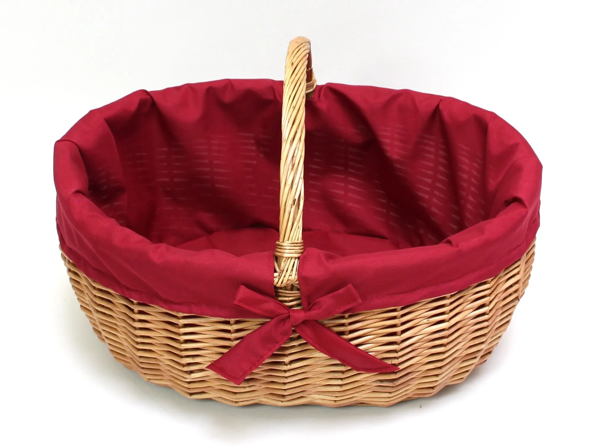 Einkaufskorb "Rote Schleife"  im Frank Flechtwaren Online Shop für Schleifenliebe kaufen