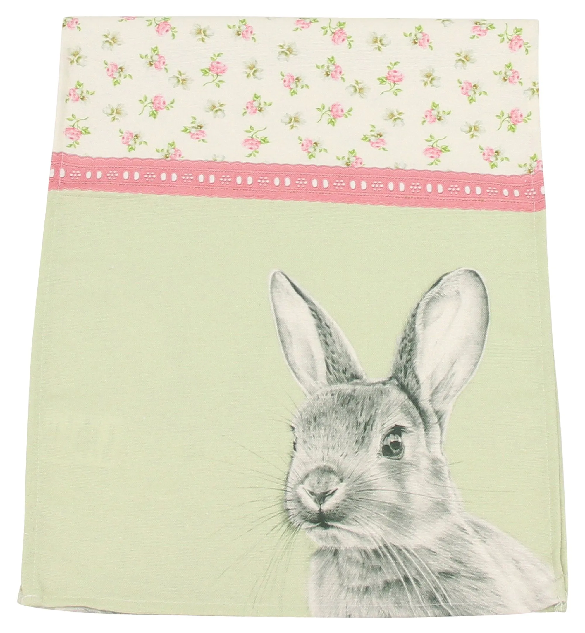 Tischläufer "Blümchenhase"  im Frank Flechtwaren Online Shop für Österliche Tischwäsche kaufen