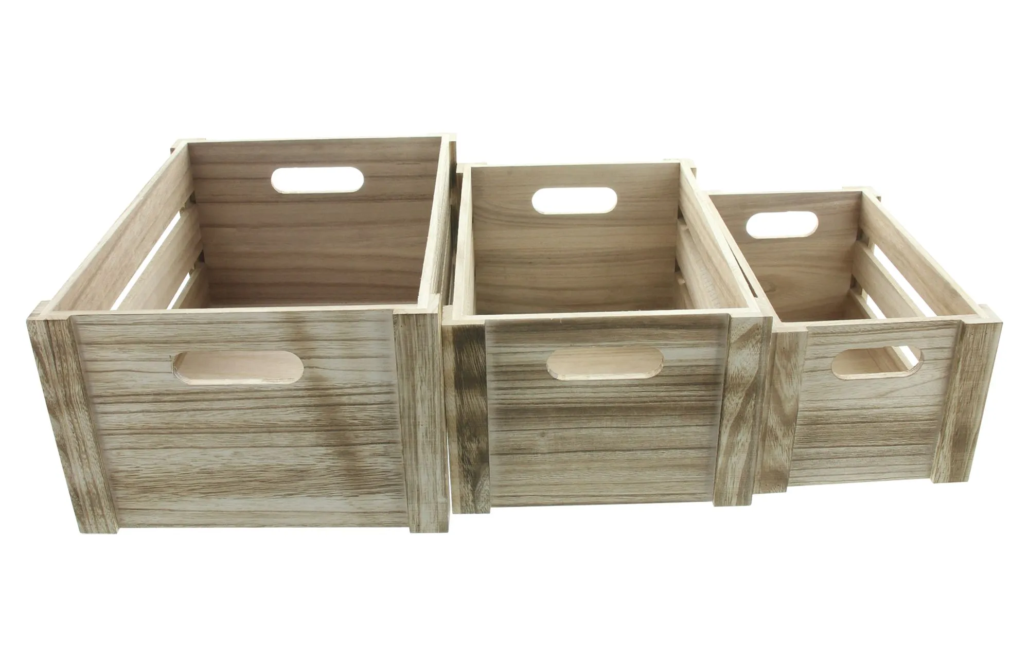 Holzkiste "Basic", 3er Set  im Frank Flechtwaren Online Shop für Goldene Herbstmomente kaufen