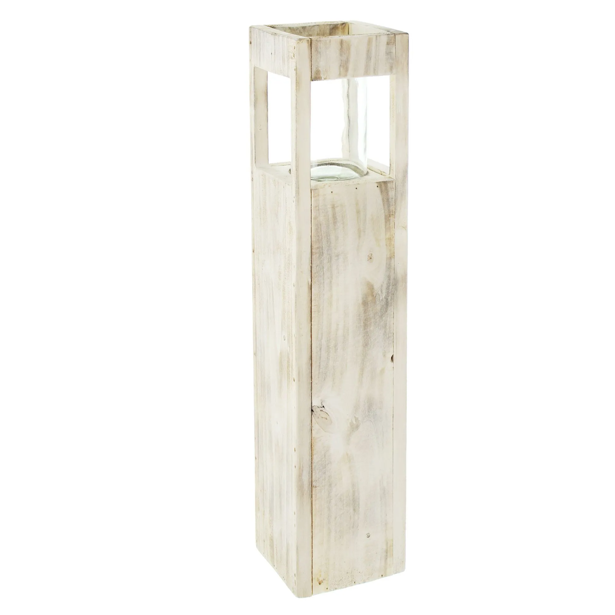 Windlichtsäule "Shabby-Charme", groß  im Frank Flechtwaren Online Shop für Dekosäulen kaufen