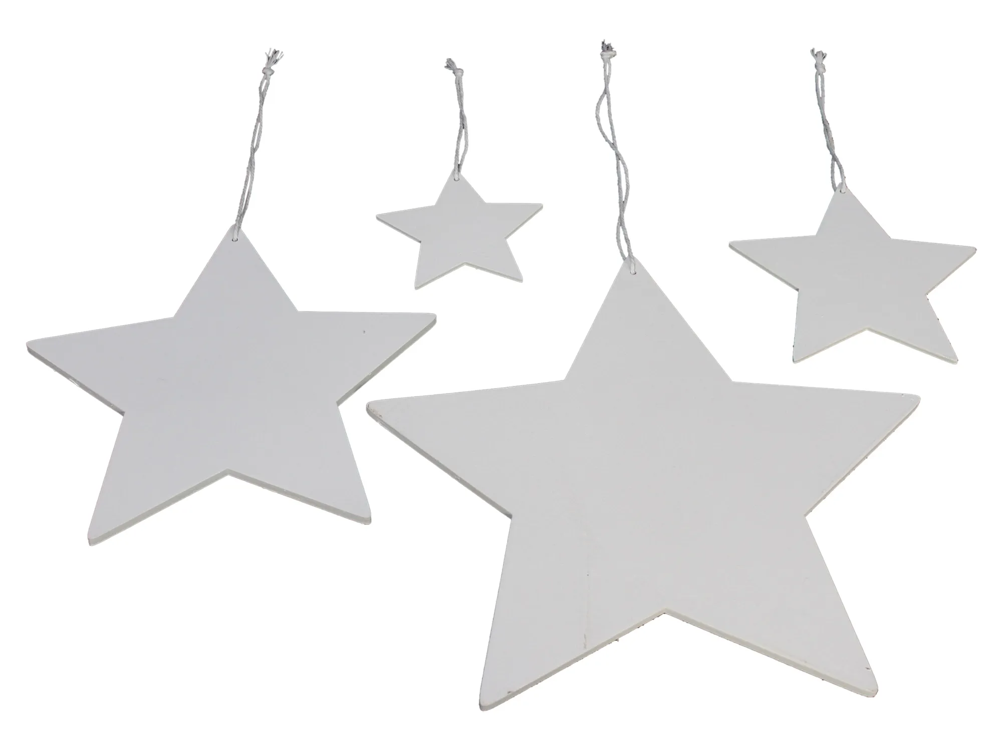 Sternhänger "White", 4er Set  im Frank Flechtwaren Online Shop für Metallic Glam kaufen