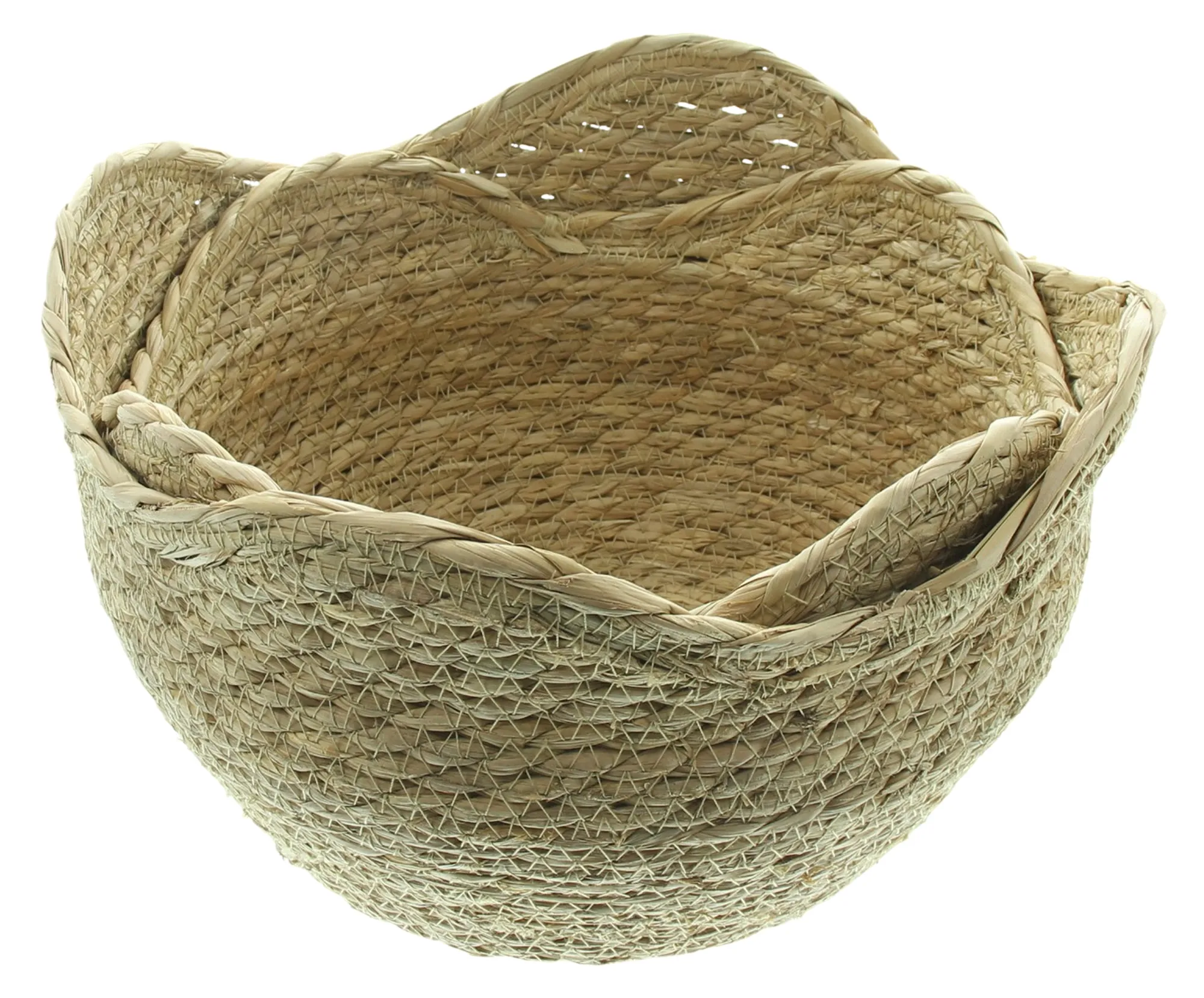 Universalkorb "Waves", 2er Set  im Frank Flechtwaren Online Shop für Natur &amp; Grün kaufen
