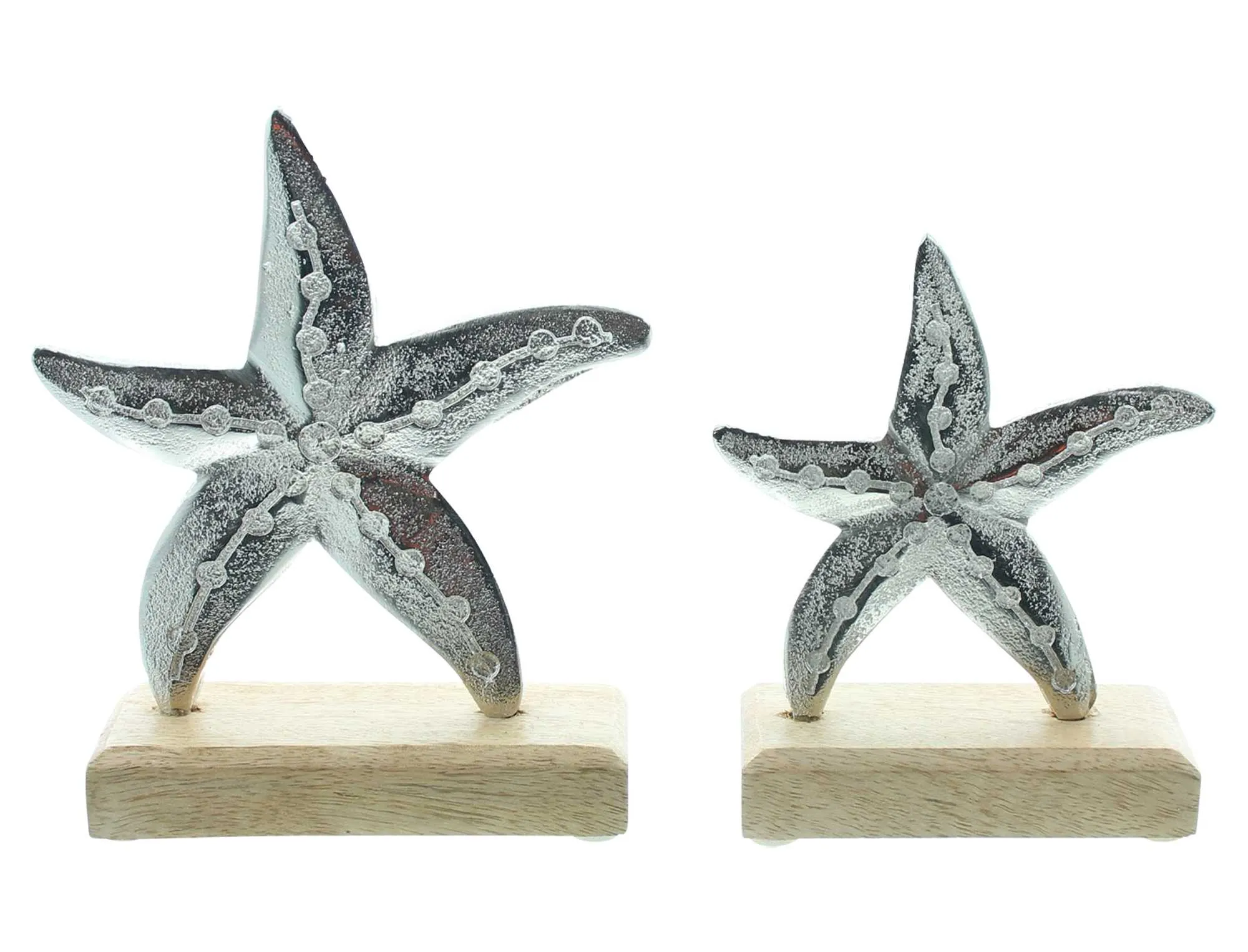 Holzdeko "Seestern", 2er Set  im Frank Flechtwaren Online Shop für Deko- und Wohnaccessoires kaufen