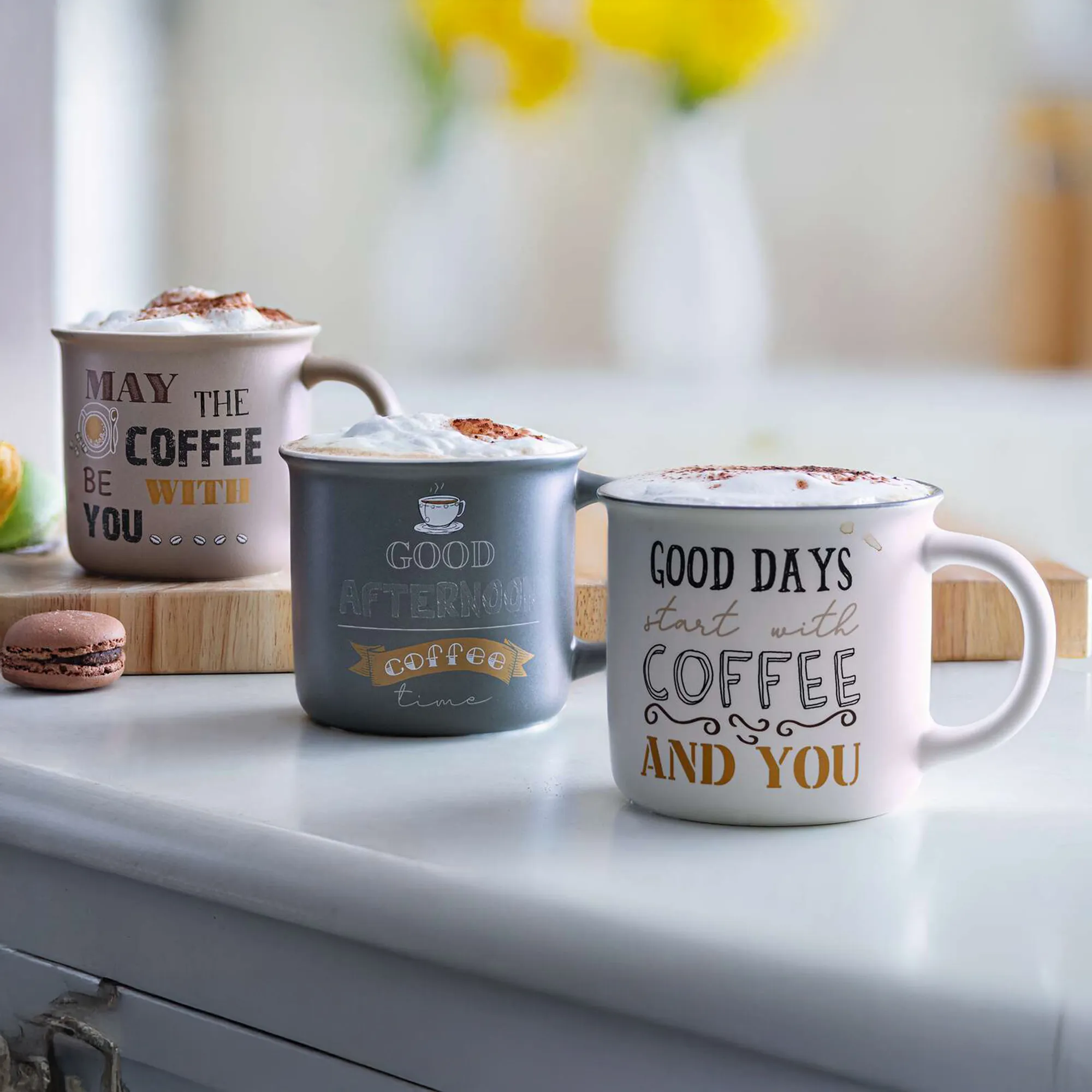 Tasse "Coffee", 3er Set  im Frank Flechtwaren Online Shop kaufen