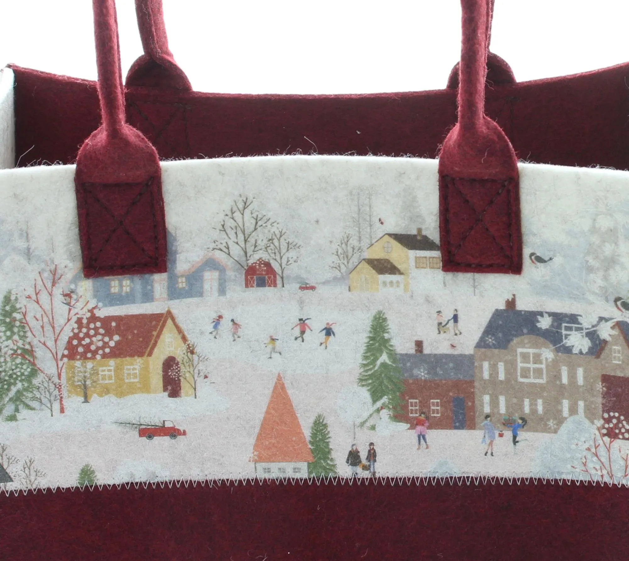 Tasche "Winter Wonderland", 2er Set  im Frank Flechtwaren Online Shop für Nostalgische Weihnachten kaufen
