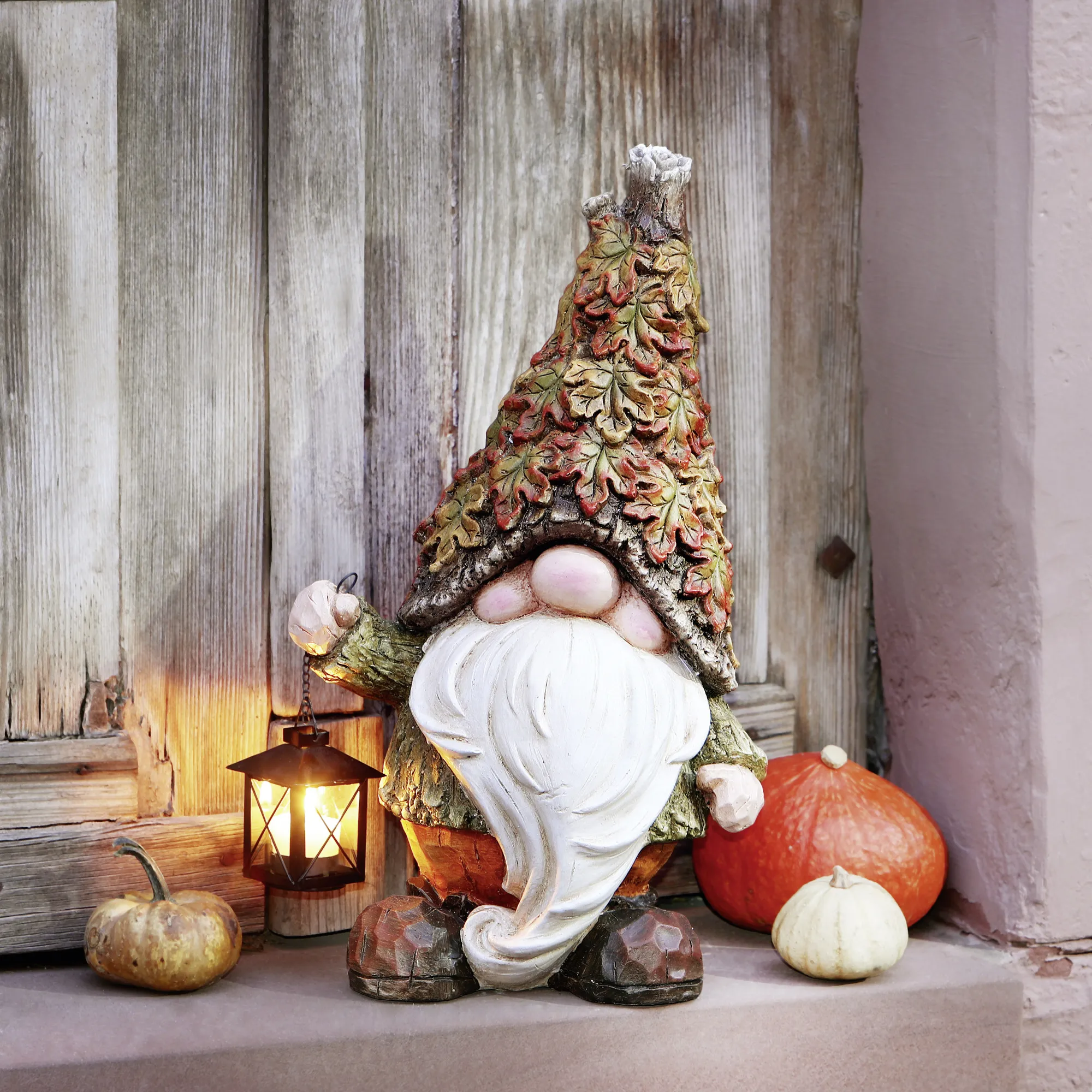 Wichtel "Herbst" mit Laterne  im Frank Flechtwaren Online Shop kaufen