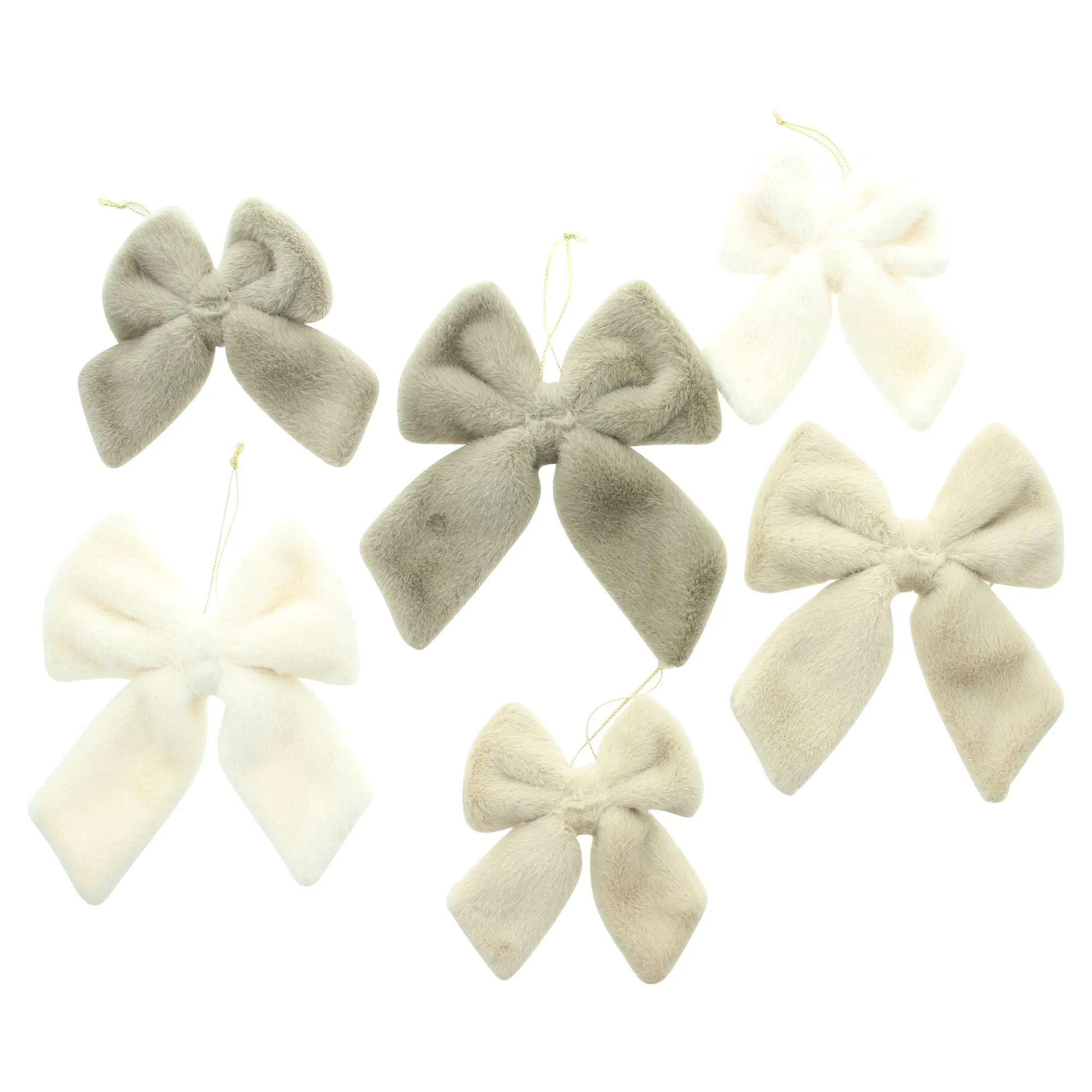 Deko-Schleife "Plüsch", 6er Set  im Frank Flechtwaren Online Shop kaufen