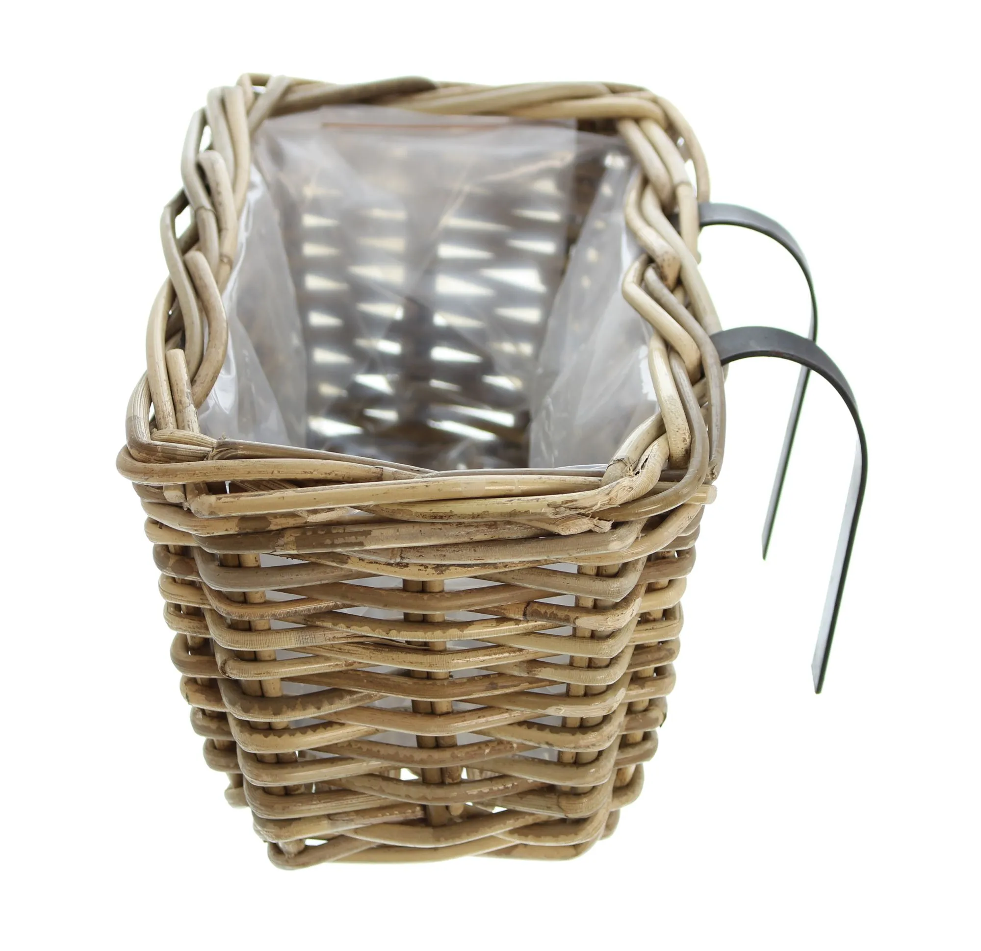 Balkonpflanzer "Rattan", klein  im Frank Flechtwaren Online Shop für Pflanztöpfe kaufen