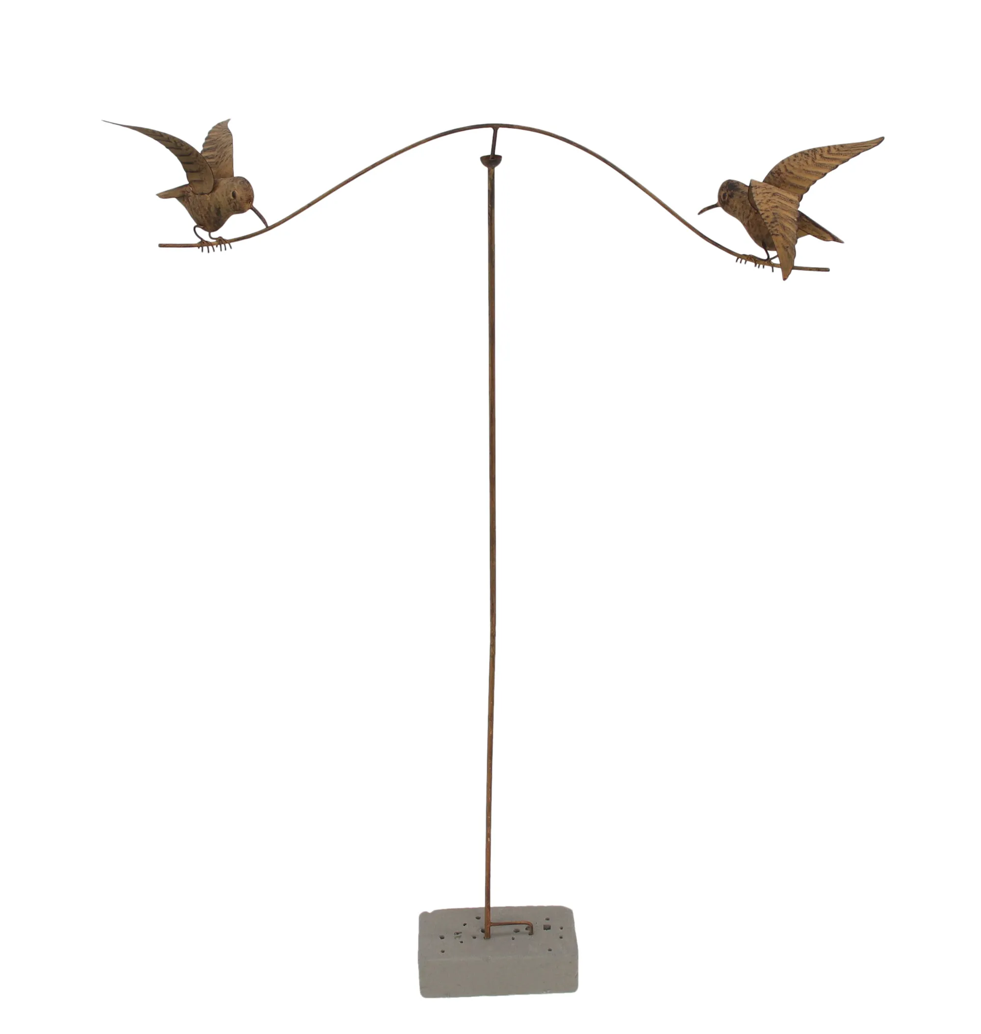 Gartenstecker "Vogelwippe"  im Frank Flechtwaren Online Shop für Rostdeko für Ihren Garten kaufen