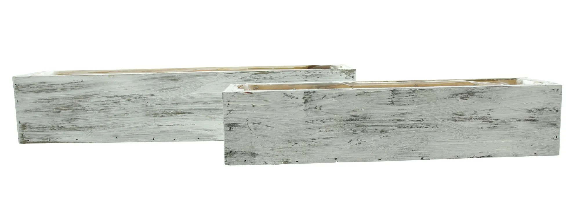 Pflanzer "Shabby-White", 2er Set  im Frank Flechtwaren Online Shop für Pflanztöpfe kaufen