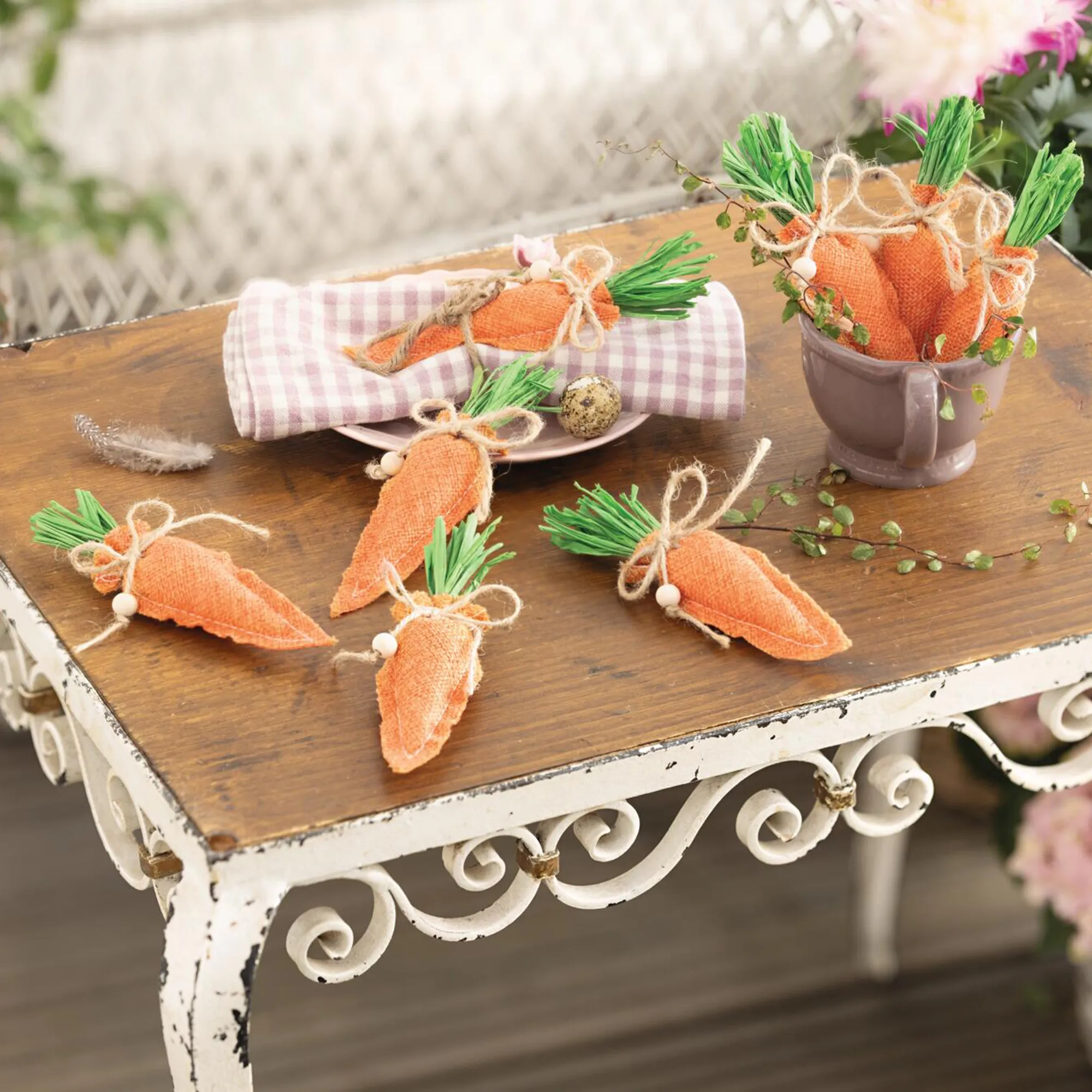 Osterdeko "Karotten", 8er Set  im Frank Flechtwaren Online Shop für Hasen &amp; Co kaufen