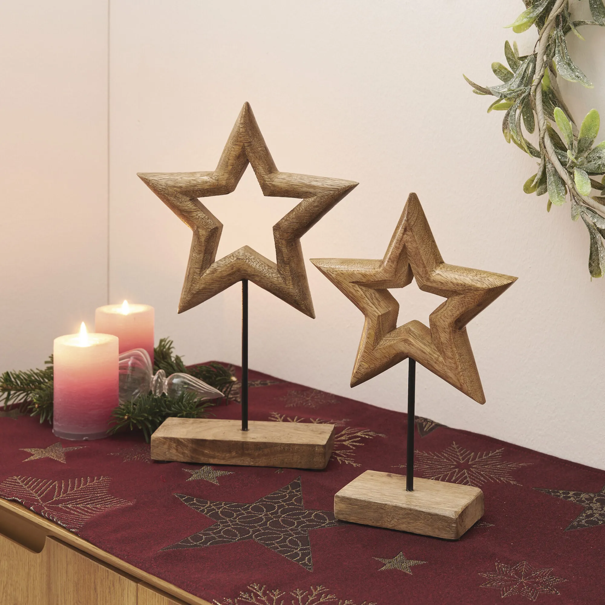 Weihnachtsdeko "Stern", 2er Set  im Frank Flechtwaren Online Shop kaufen