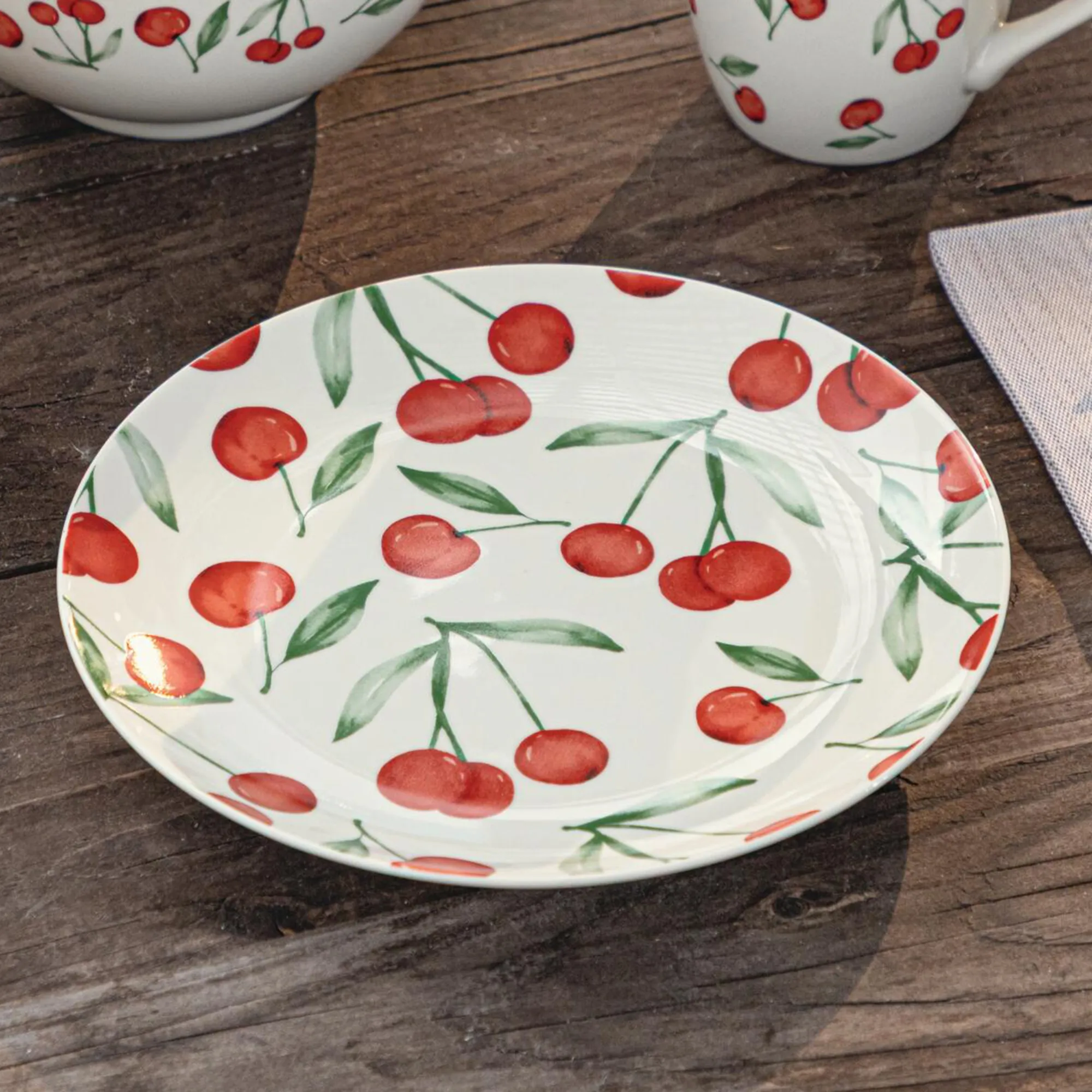 Kuchenteller "Kirschgenuss", 2er Set  im Frank Flechtwaren Online Shop kaufen