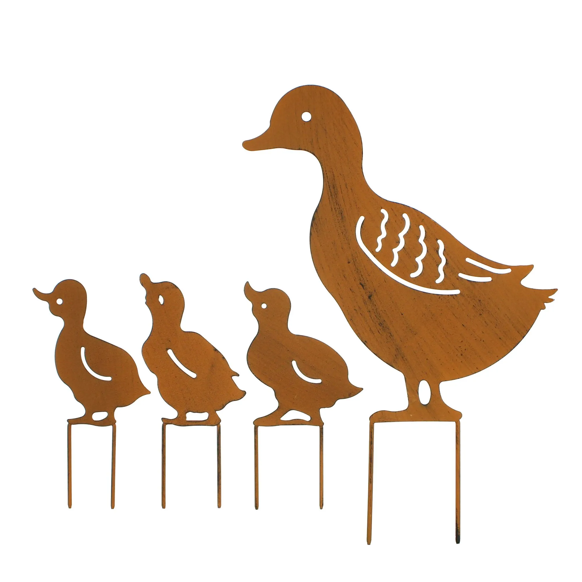 Gartenstecker "Entenfamilie", 4er Set  im Frank Flechtwaren Online Shop für Bunter Ostergarten kaufen