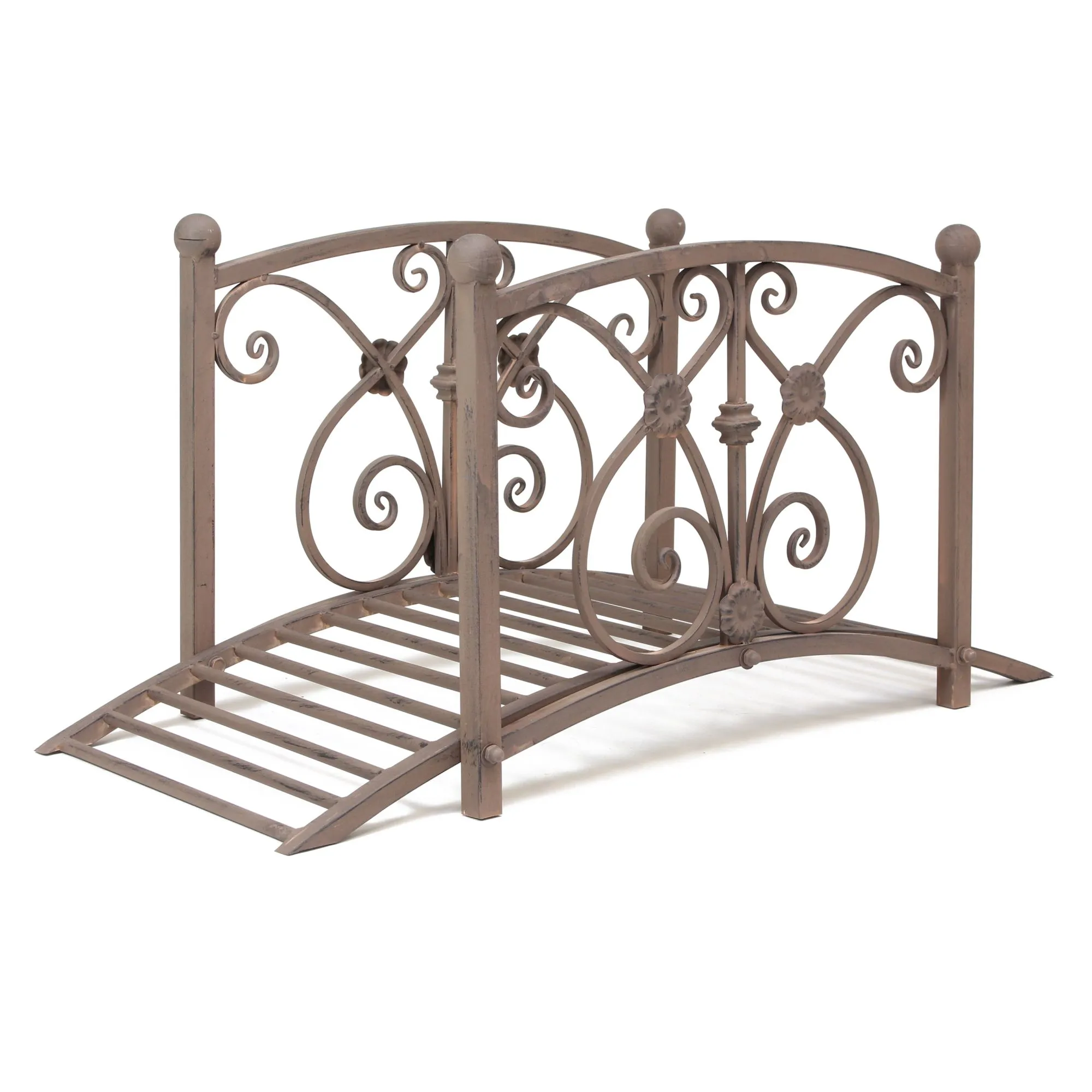 Dekobrücke "Bachlauf"  im Frank Flechtwaren Online Shop für Rostdeko für Ihren Garten kaufen