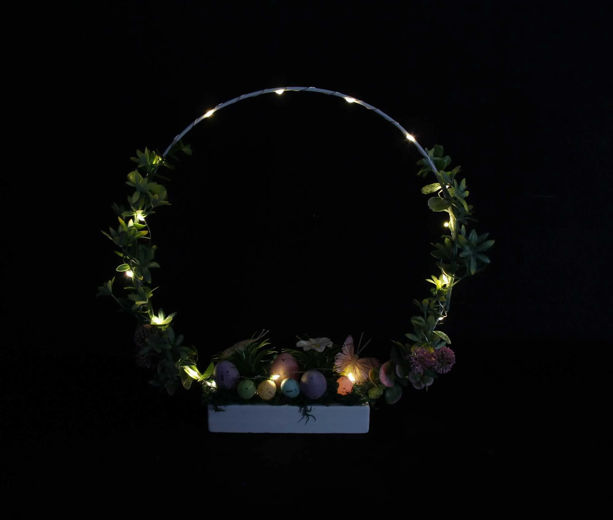 LED-Ring "Osterwiese"  im Frank Flechtwaren Online Shop für Österliche Dekoringe kaufen