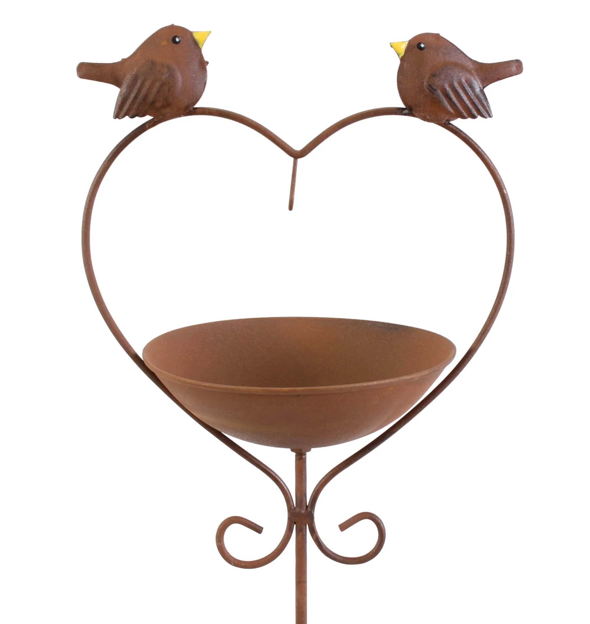 Vogeltränke "Herz"  im Frank Flechtwaren Online Shop für Weihnachtliche Gartenstecker kaufen