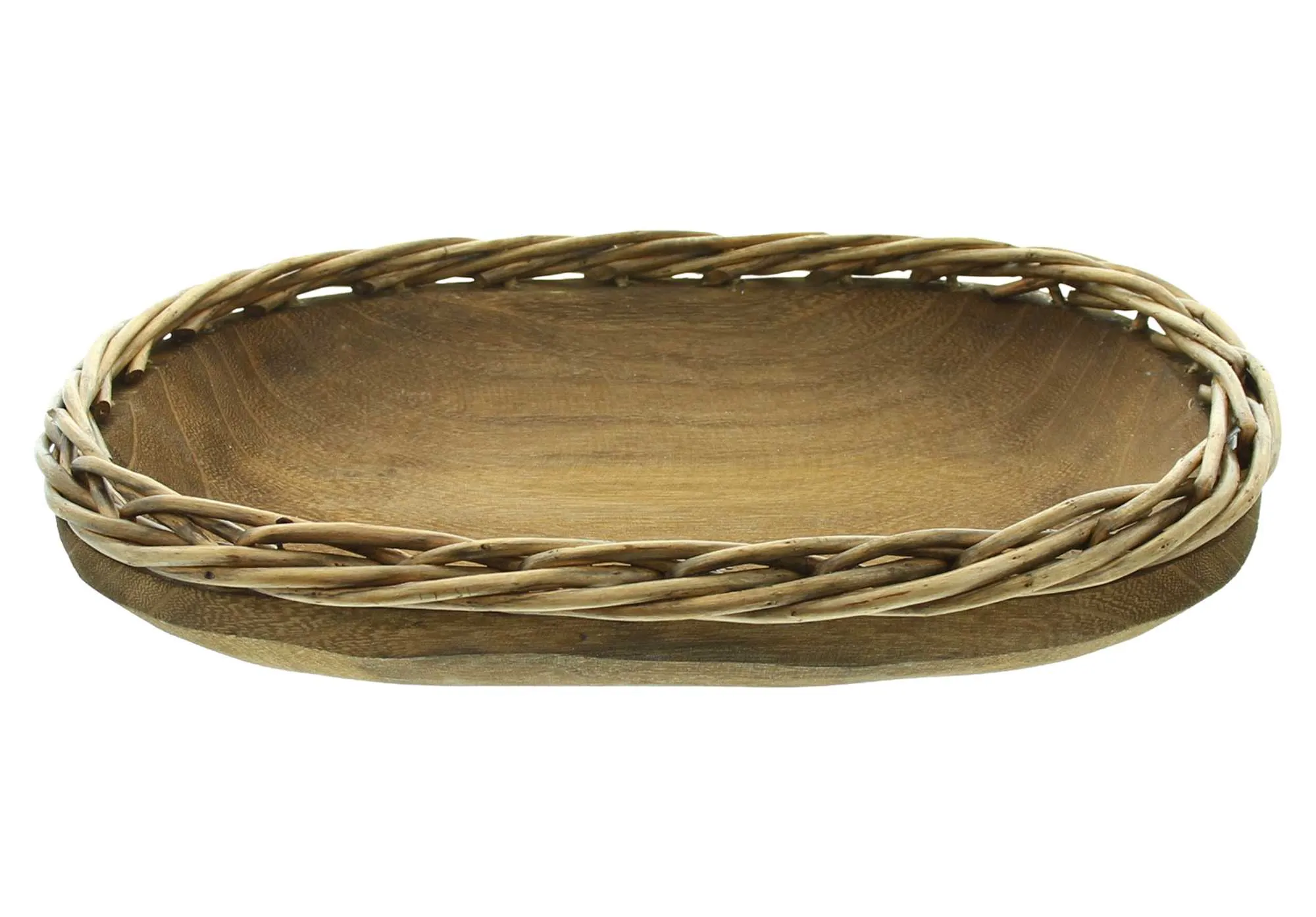 Schale "Flechtrand", oval  im Frank Flechtwaren Online Shop für Herbstliche Dekoschalen kaufen