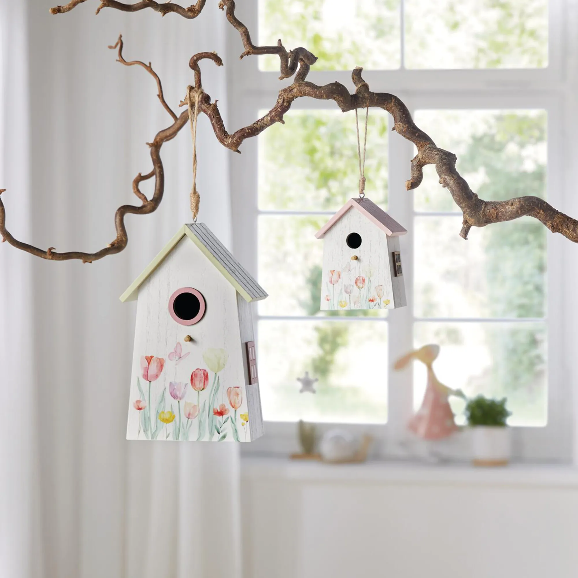 Dekohänger "Vogelhaus", 2er Set  im Frank Flechtwaren Online Shop kaufen