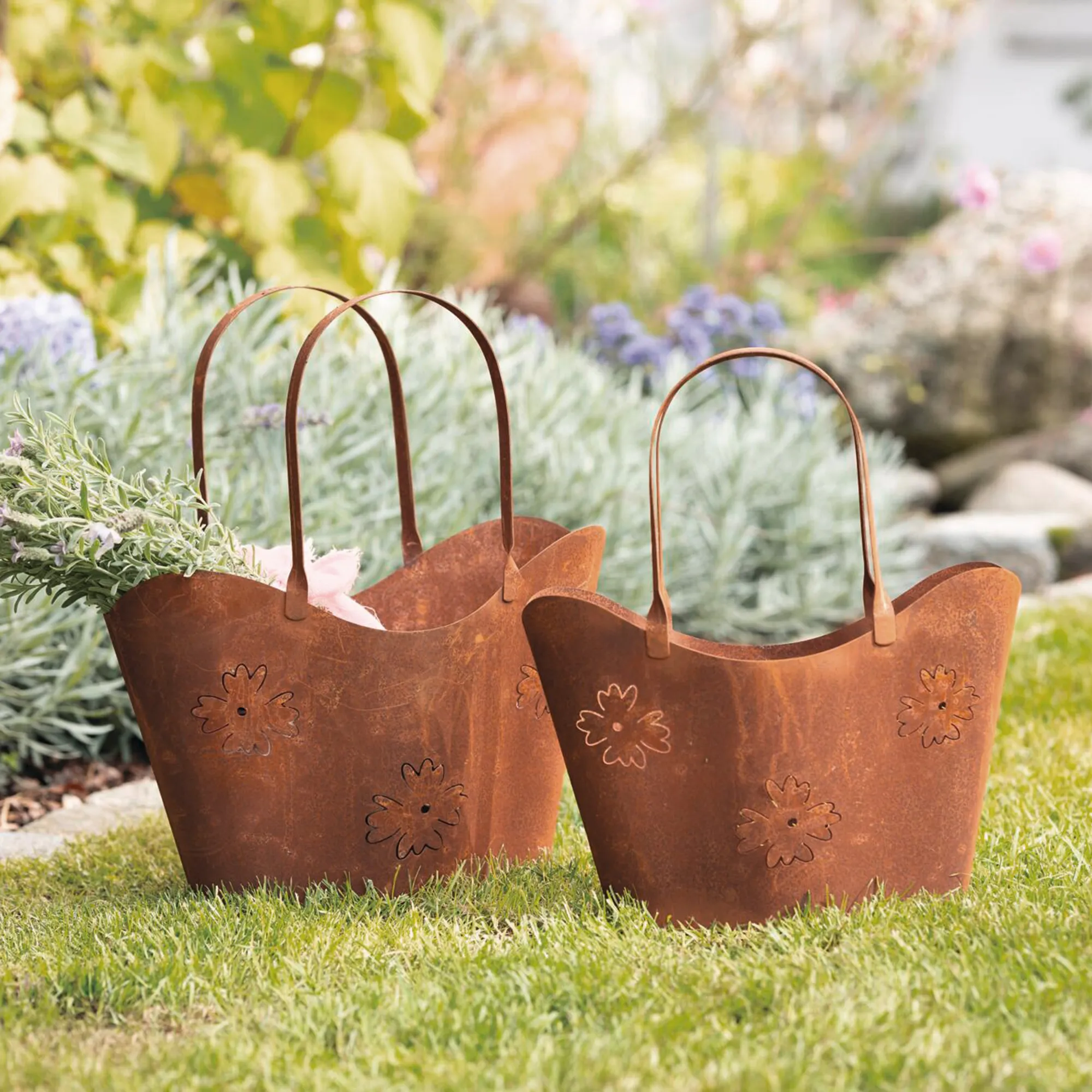 Pflanzer "Shoppingbag", 2er Set  im Frank Flechtwaren Online Shop kaufen
