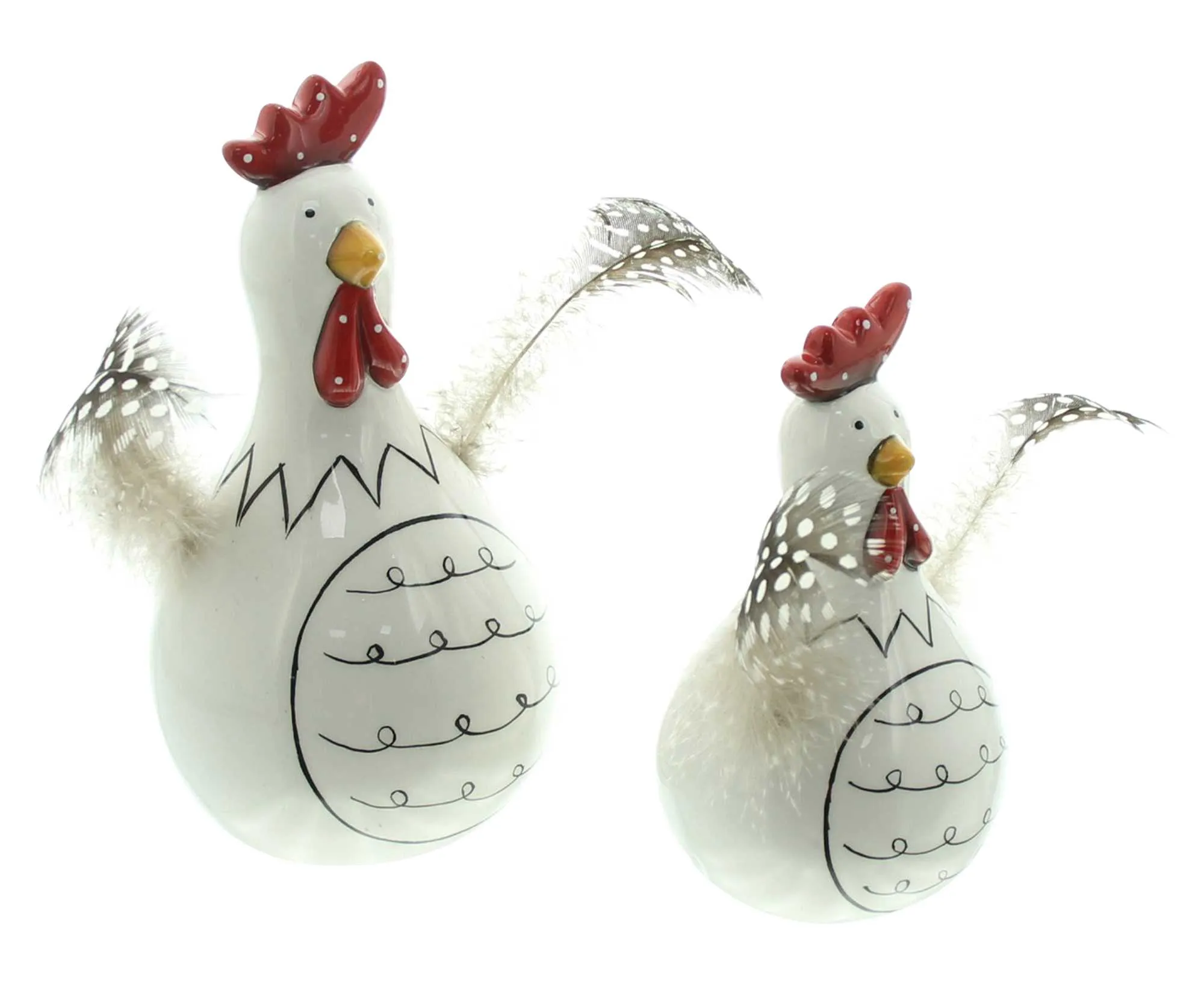 Huhn "Federn", 2er Set  im Frank Flechtwaren Online Shop für Hasen &amp; Co kaufen