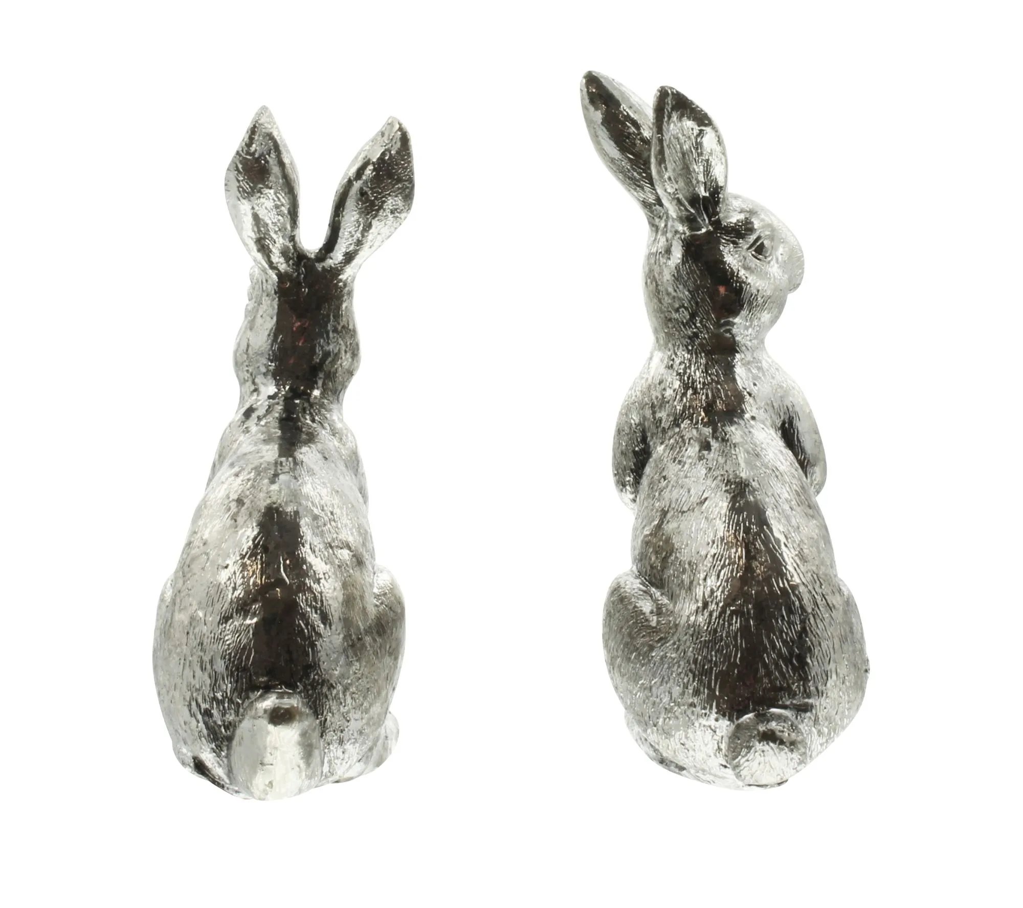 Osterhase "Silberglanz", 2er Set  im Frank Flechtwaren Online Shop für Hasen &amp; Co kaufen