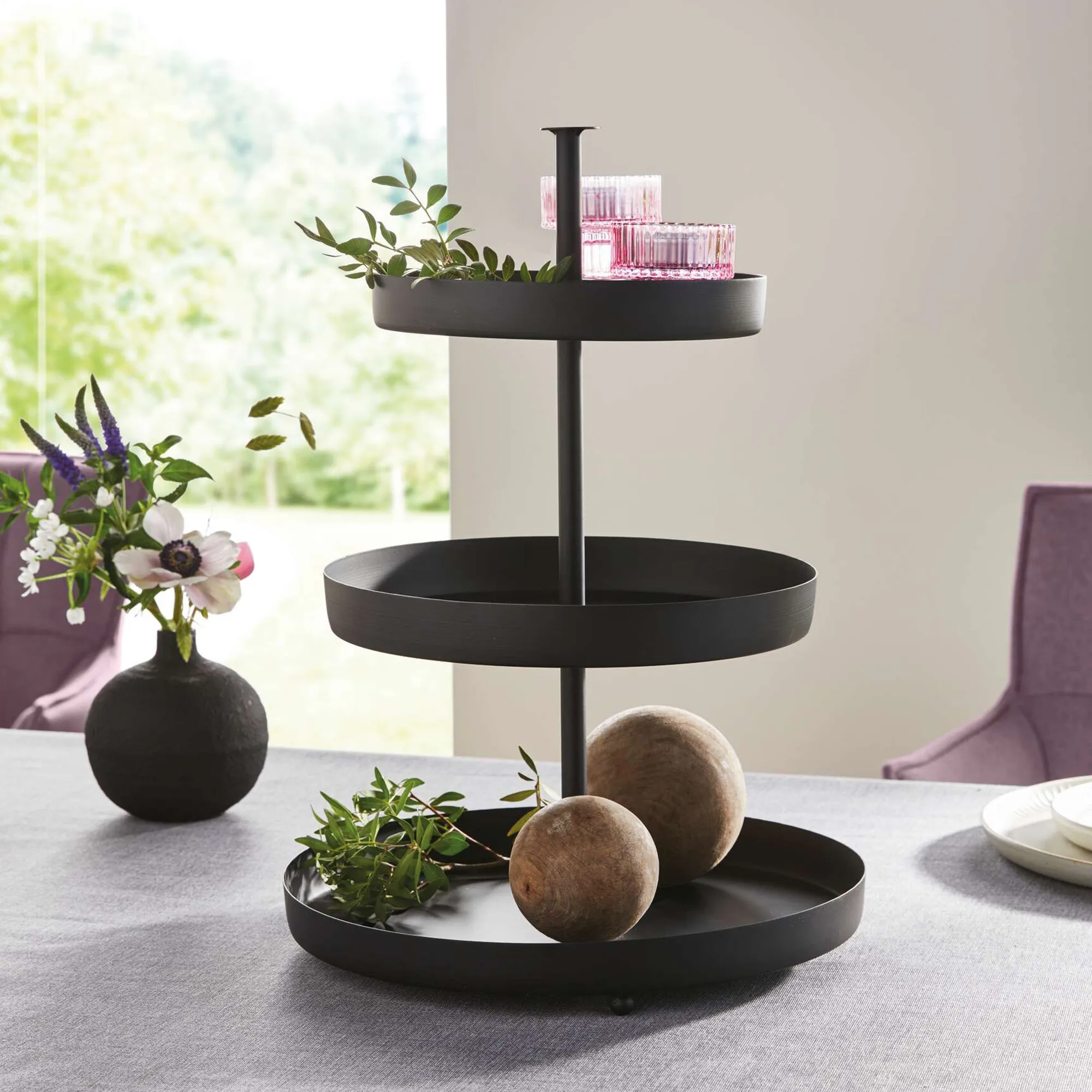 Etagere "Black"  im Frank Flechtwaren Online Shop für Halloween kaufen