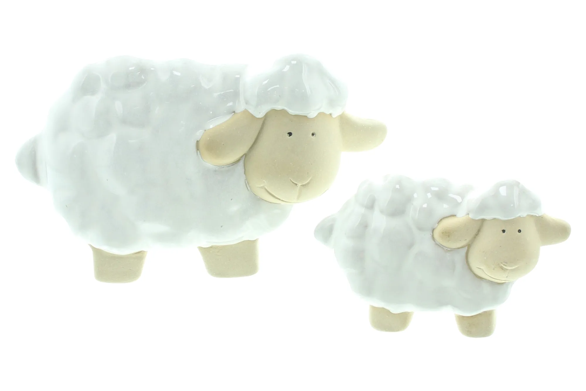 Dekofigur "Schäfchen", 2er Set  im Frank Flechtwaren Online Shop für Dekofiguren kaufen