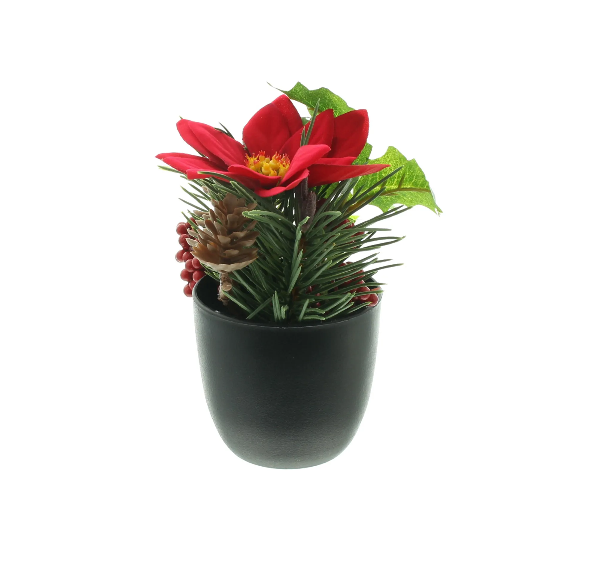 Kunstblumen-Arrangement "Weihnachtsstern"  im Frank Flechtwaren Online Shop für Gestecke kaufen