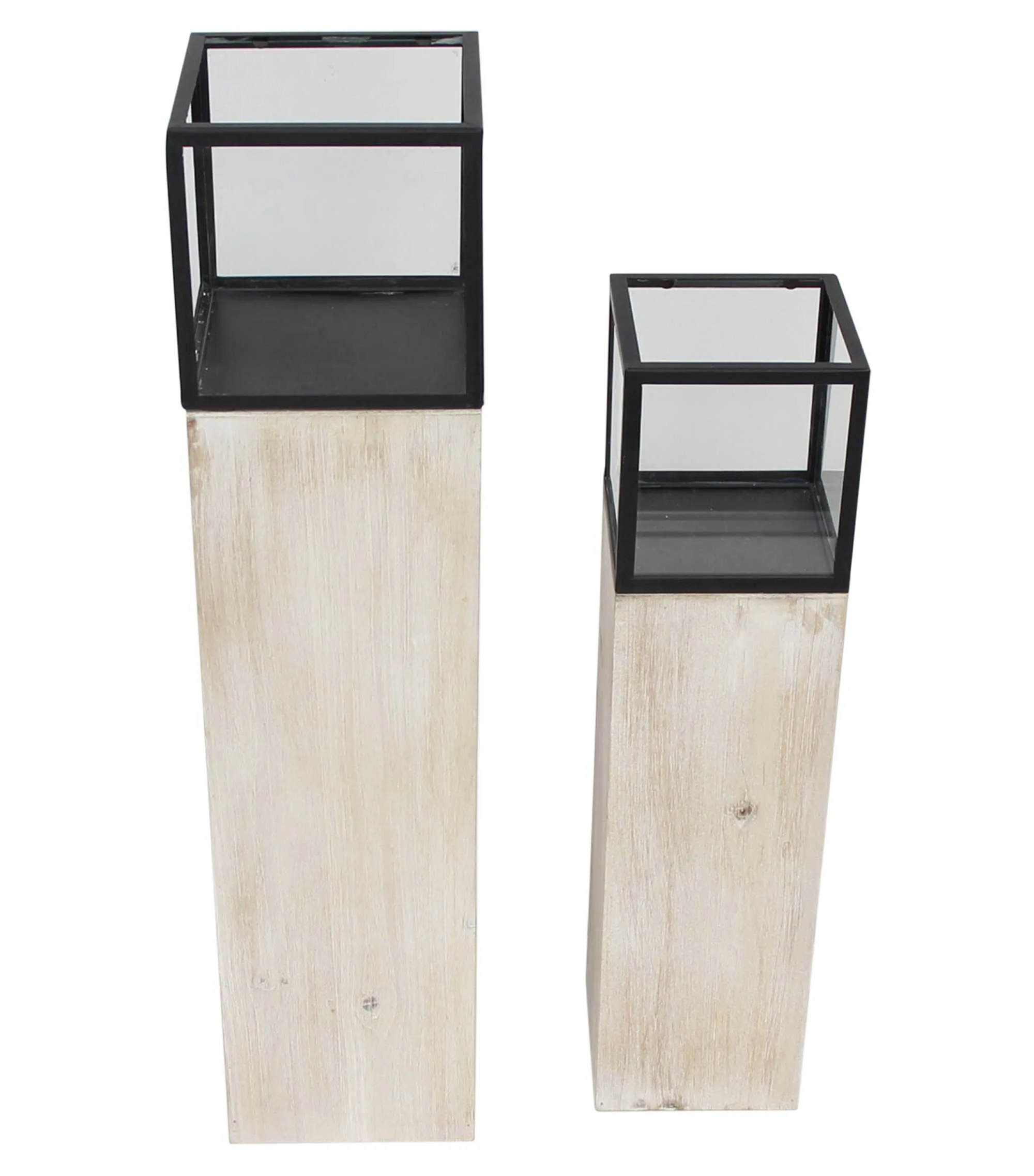 Windlichtsäule "Modern", 2er Set  im Frank Flechtwaren Online Shop für Laternen &amp; Co. kaufen