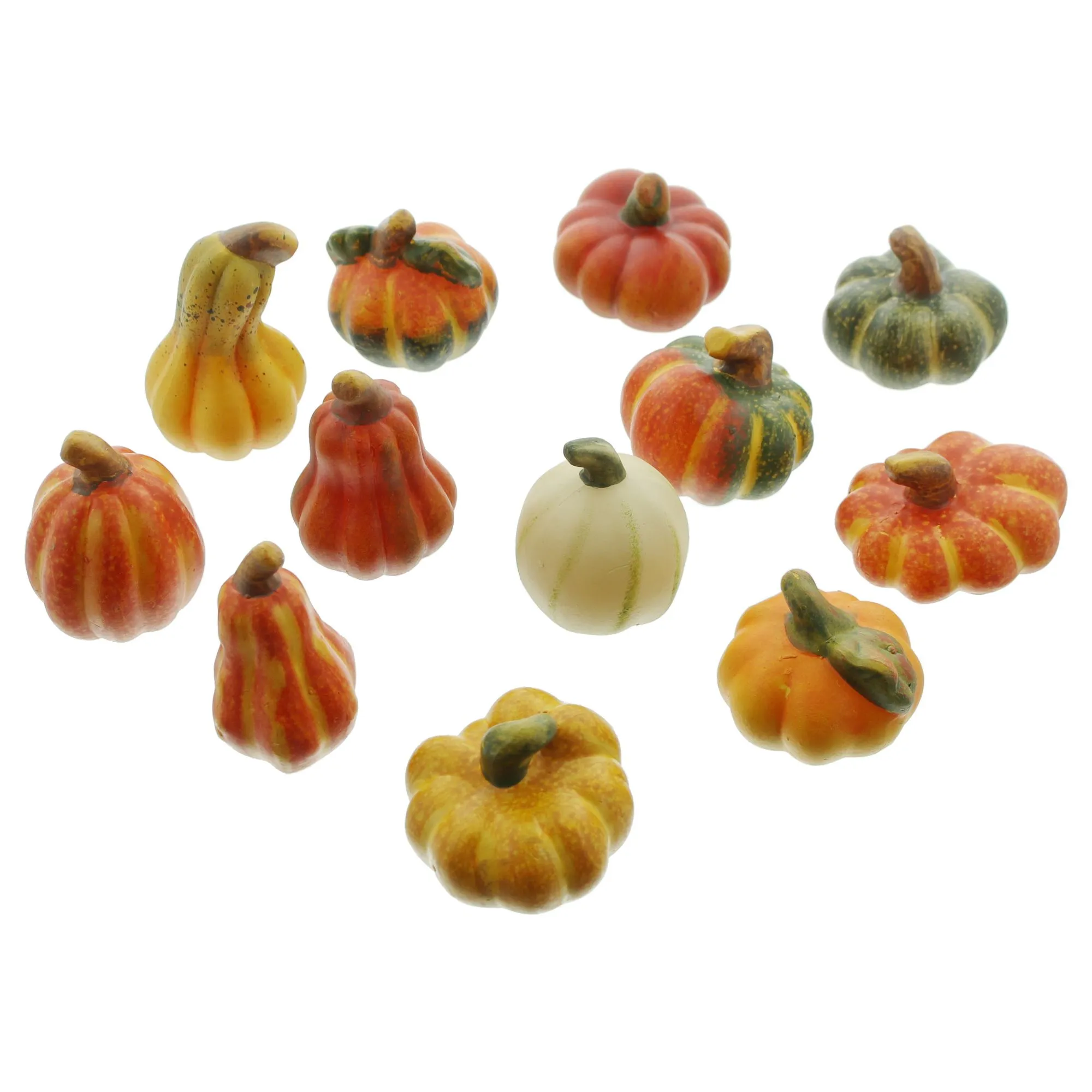 Terracotta-Kürbis, 12er Set  im Frank Flechtwaren Online Shop für Halloween kaufen