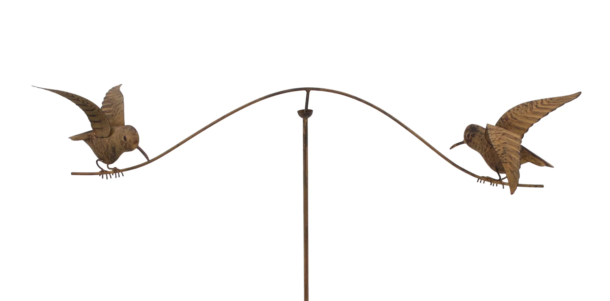 Gartenstecker "Vogelwippe"  im Frank Flechtwaren Online Shop für Rostdeko für Ihren Garten kaufen