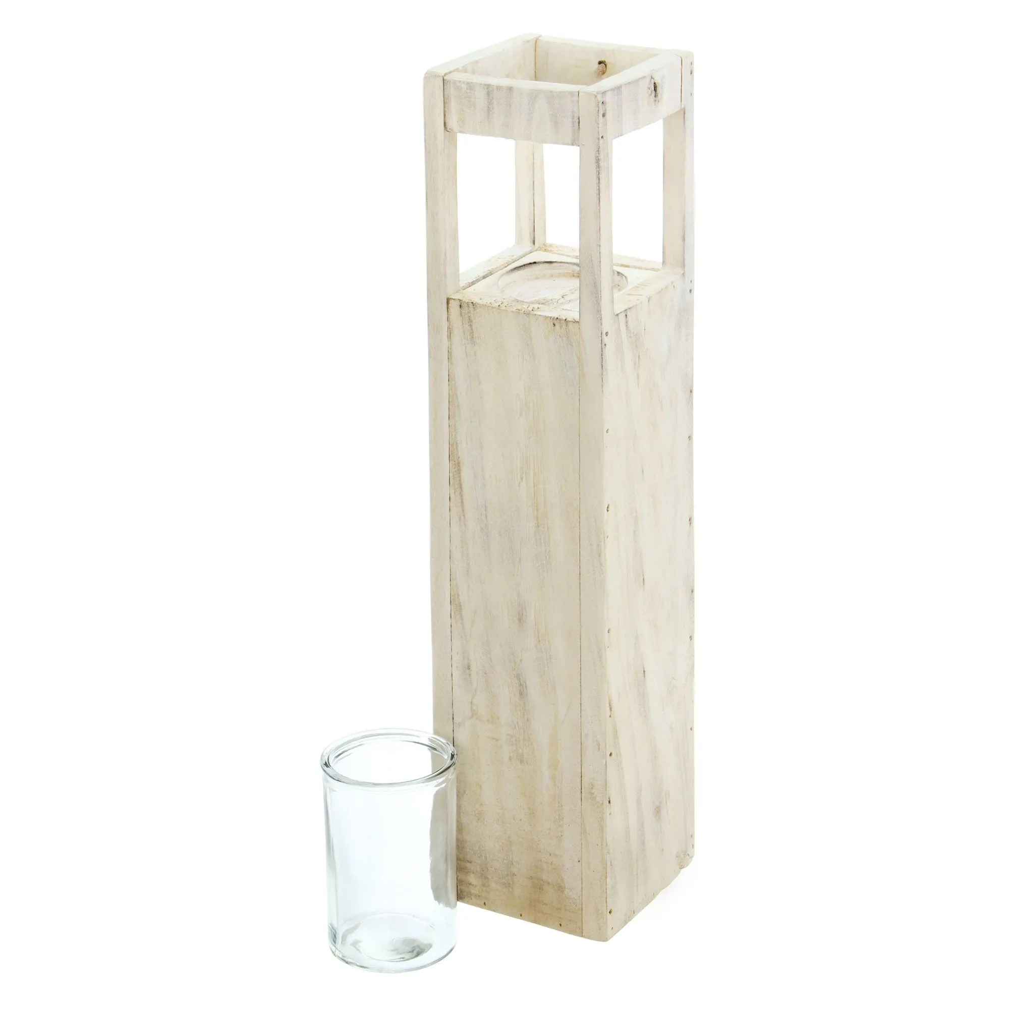Windlichtsäule "Shabby-Charme", groß  im Frank Flechtwaren Online Shop für Dekosäulen kaufen