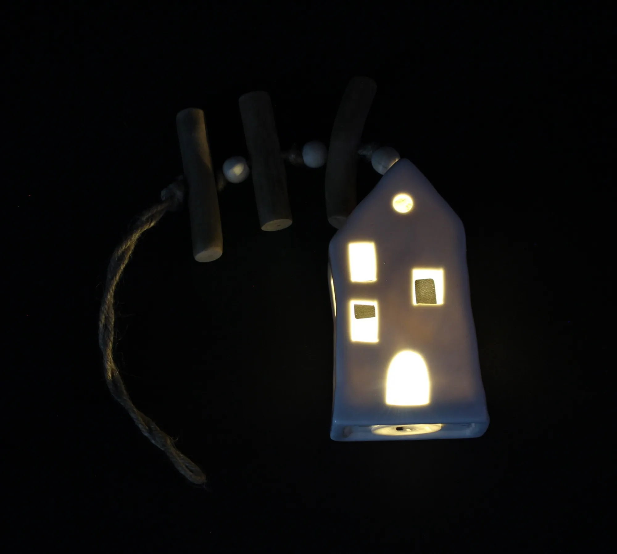 LED-Hänger "Häuschen"  im Frank Flechtwaren Online Shop für Nordischer Winter kaufen