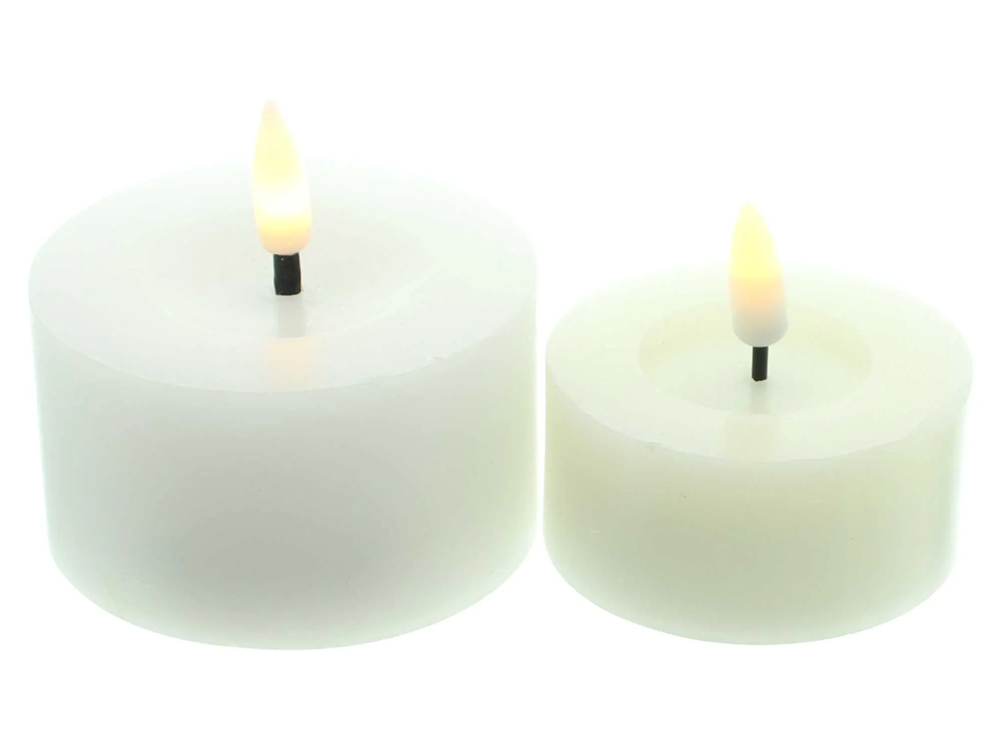 LED-Kerze "White", 2er Set  im Frank Flechtwaren Online Shop für Black &amp; White kaufen